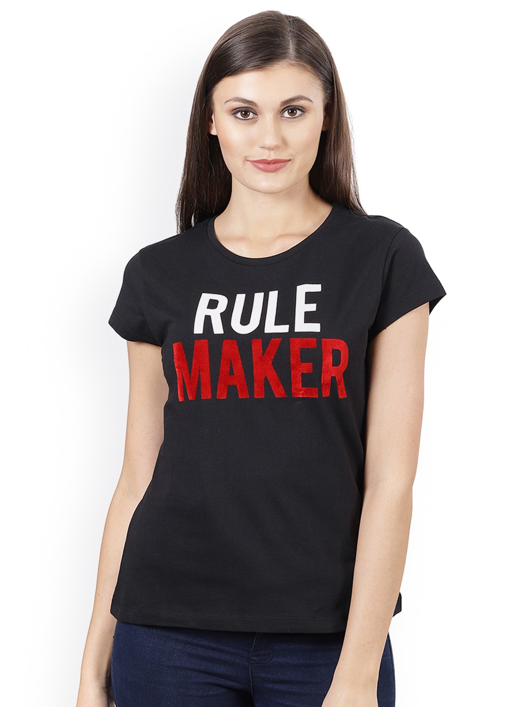 

Free Authority Black Women Printed Tshirt