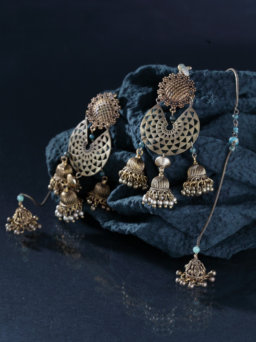 

DIVA WALK Gold-Plated Dome Shaped Jhumkas