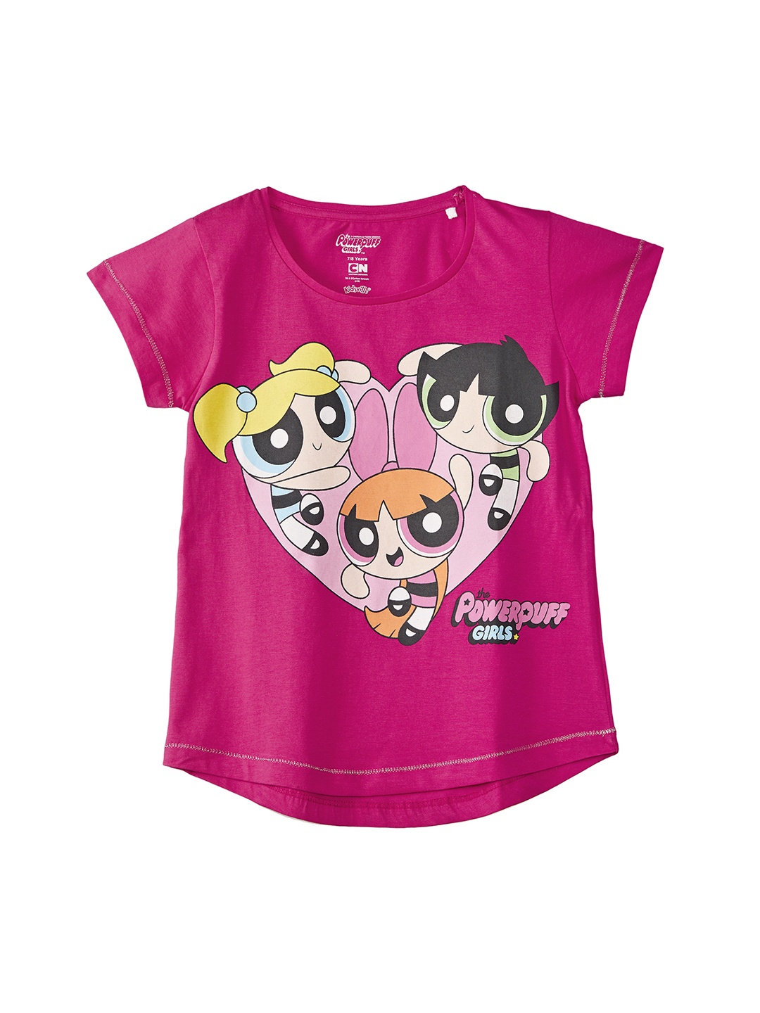 

Kids Ville Powerpuff Girls Print T-shirt, Pink