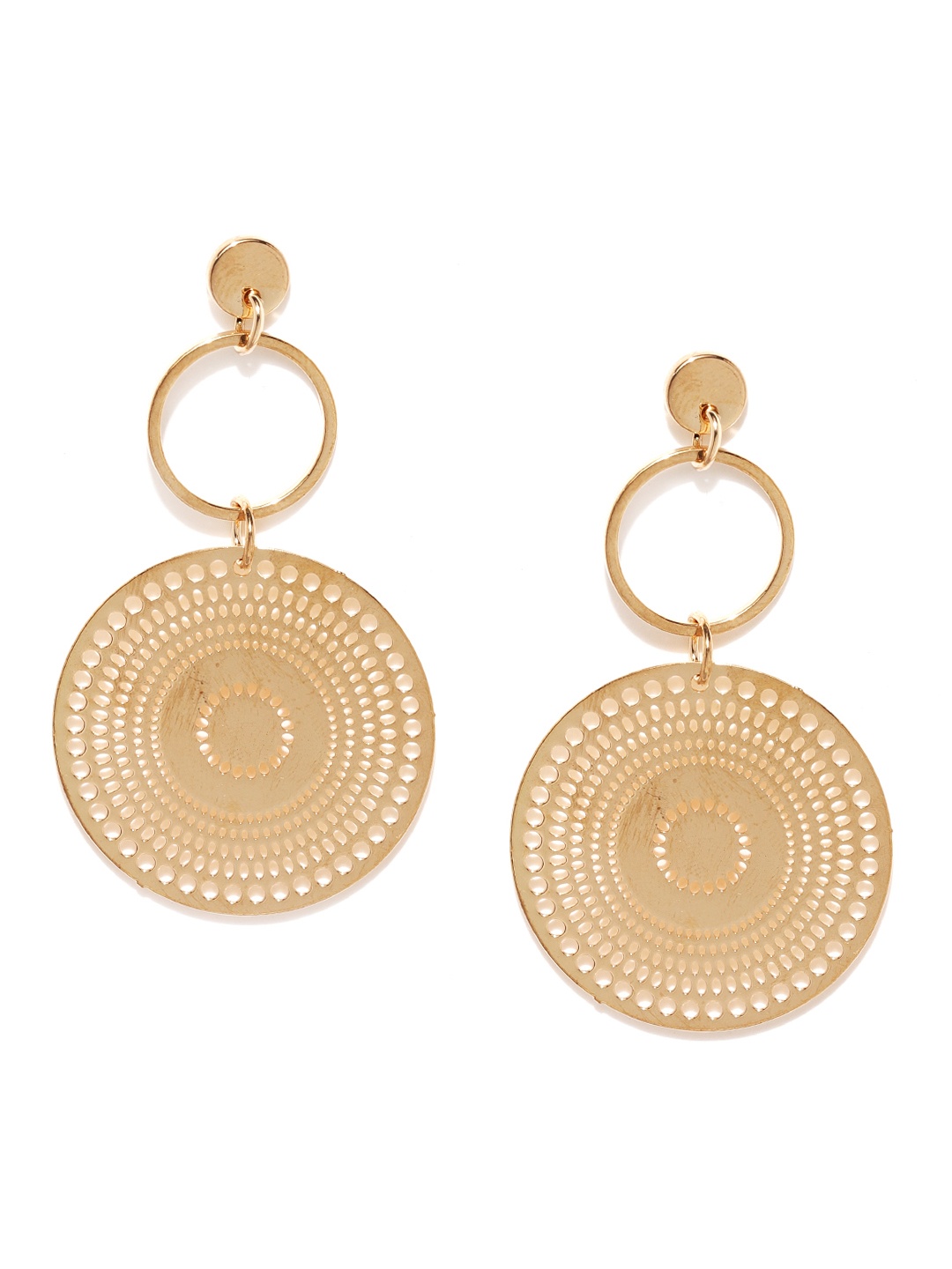 

Ayesha Gold-Toned Circular Drop Earrings