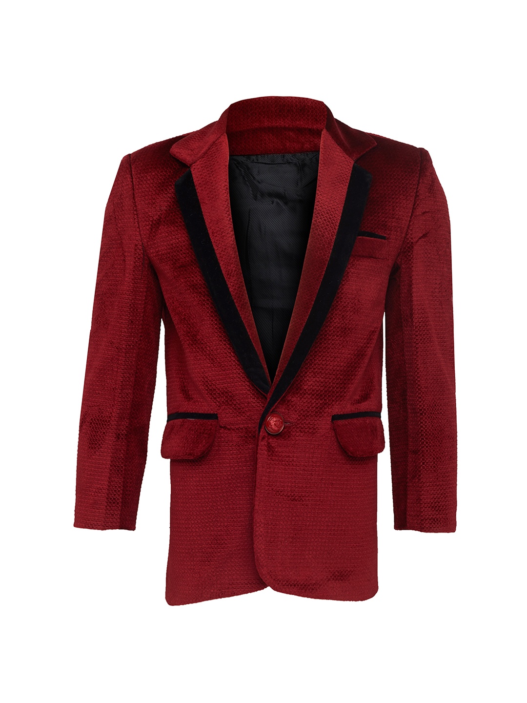 

Jeetethnics Boys Maroon Self Design Coat