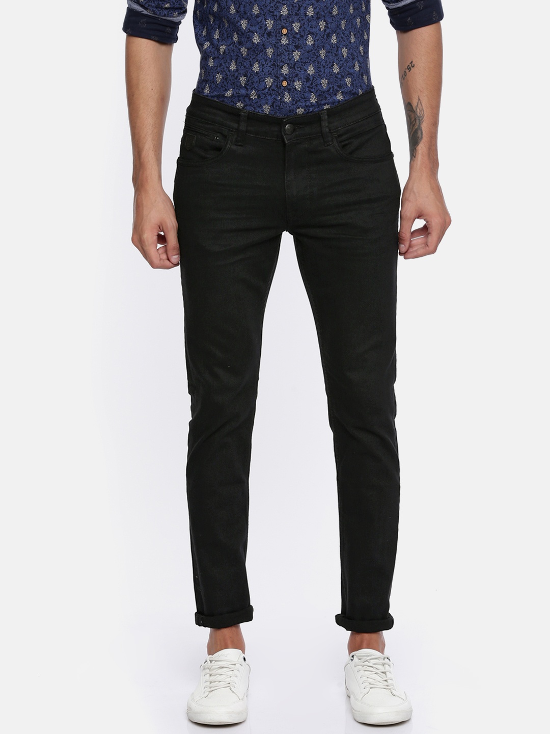 

U.S. Polo Assn. Denim Co. Men Black Slim Fit Mid-Rise Clean Look Stretchable Jeans