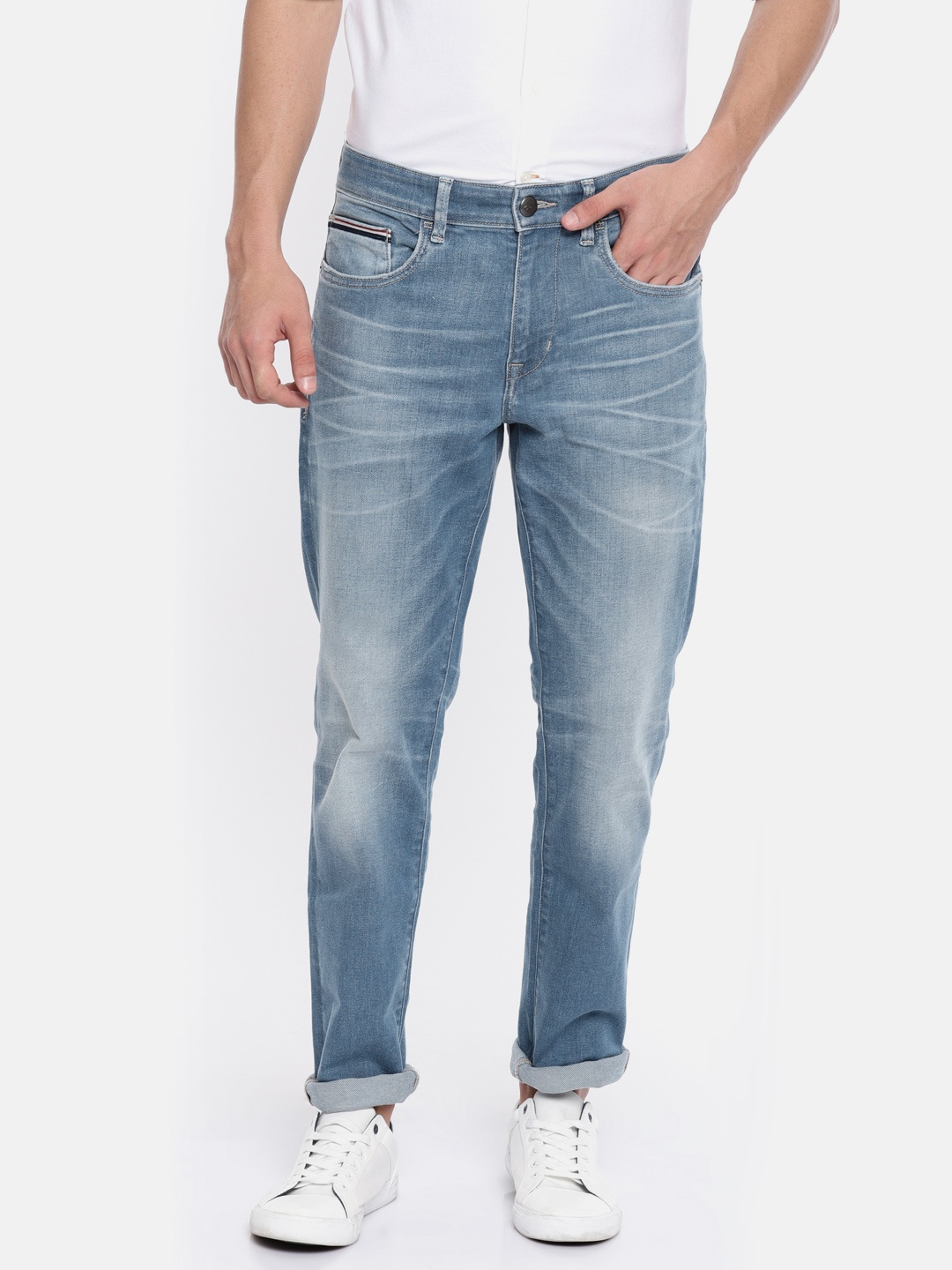 

U.S. Polo Assn. Denim Co. Men Blue Slim Fit Mid-Rise Clean Look Stretchable Jeans