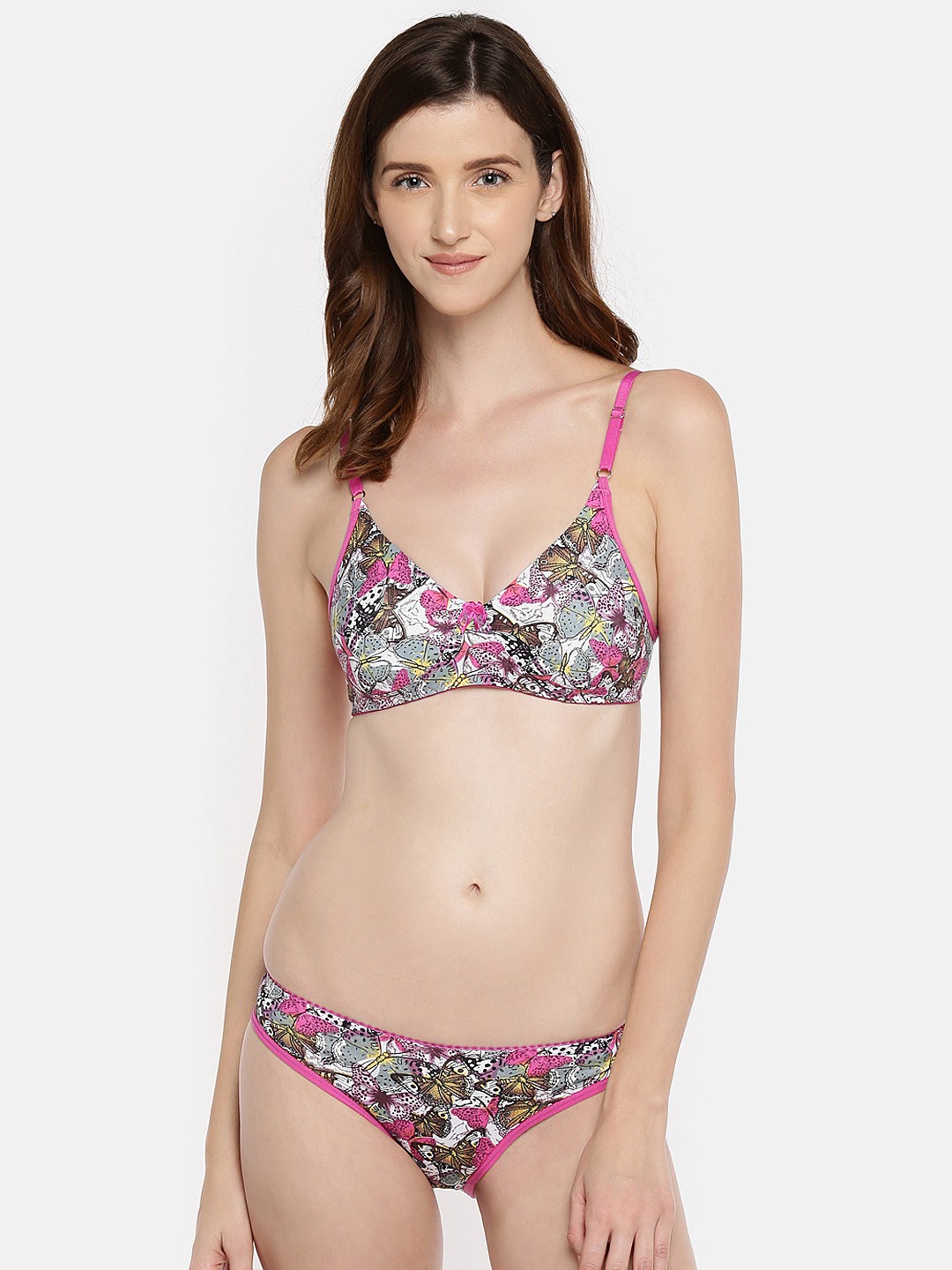 

Lady Love Pink Printed Lingerie Set LLSET4061