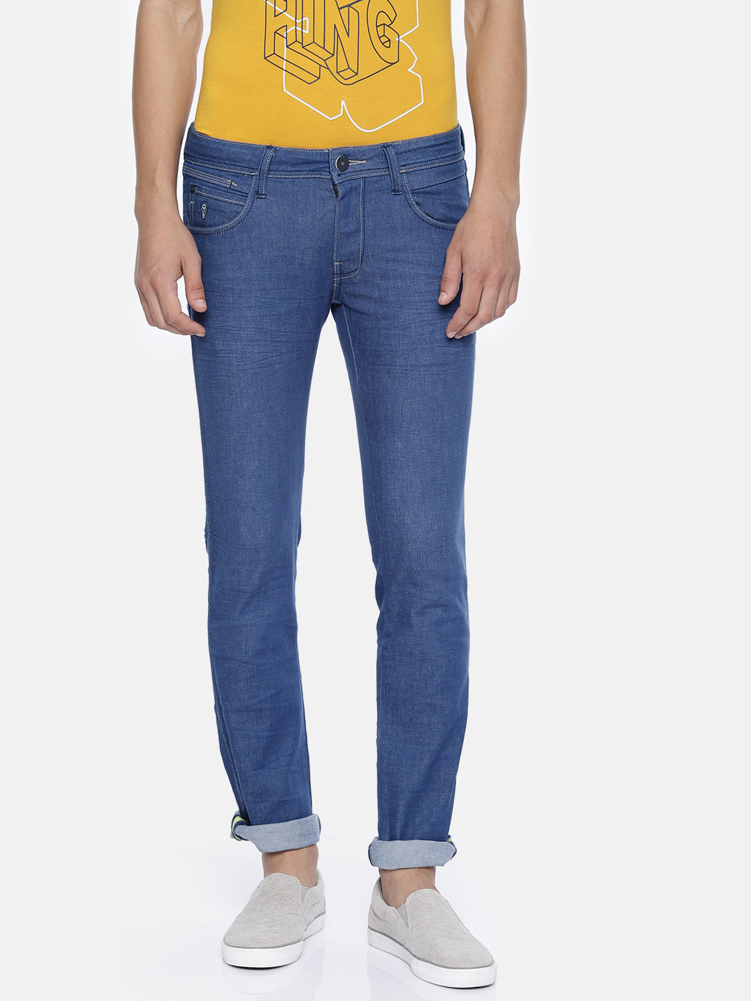 

Wrangler Men Blue Skanders Slim Fit Low-Rise Clean Look Stretchable Jeans