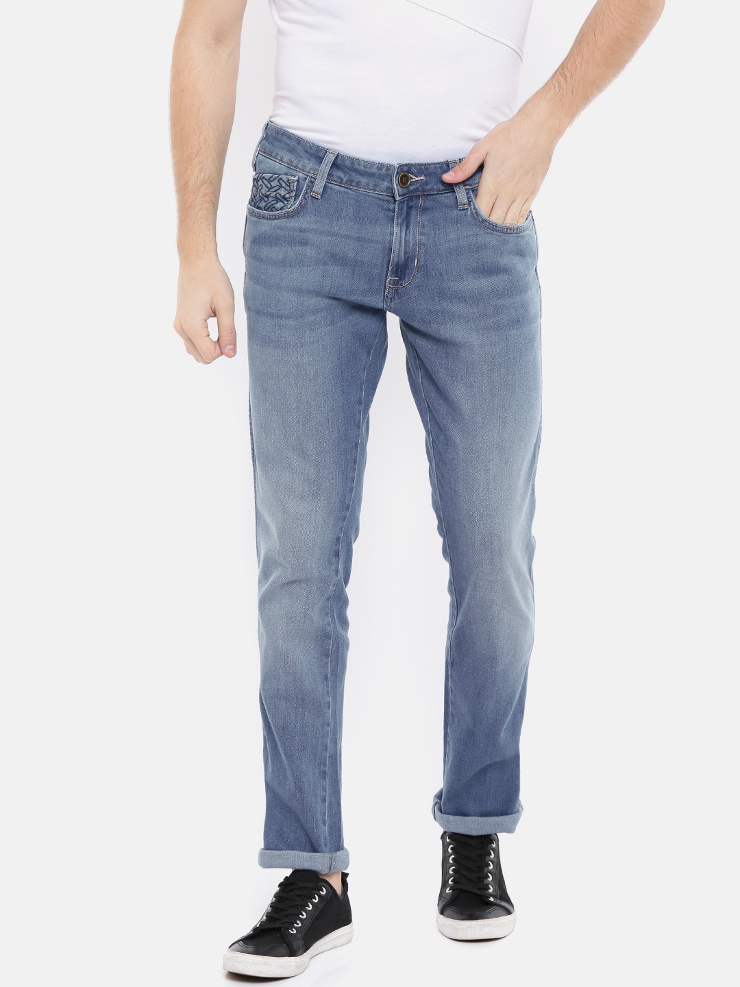 

Wrangler Men Blue Slim Fit Low-Rise Clean Look Stretchable Jeans