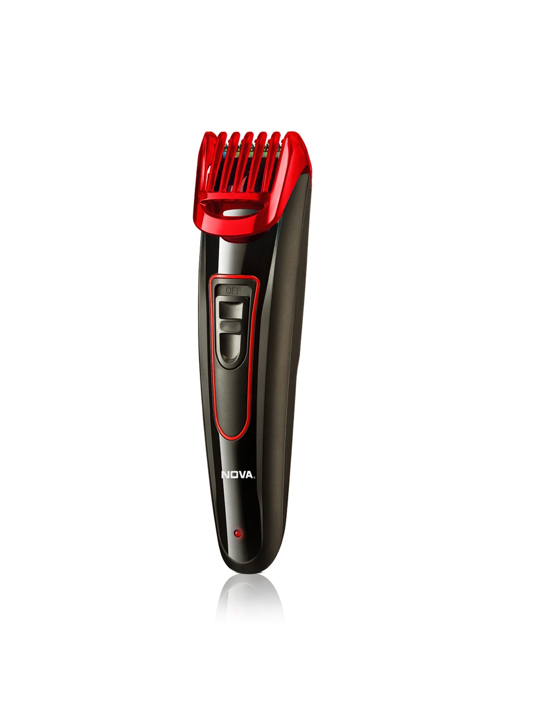 

NOVA Men NHT-1072 Fast Charge Titanium Coated USB Cordless Trimmer - Red & Black