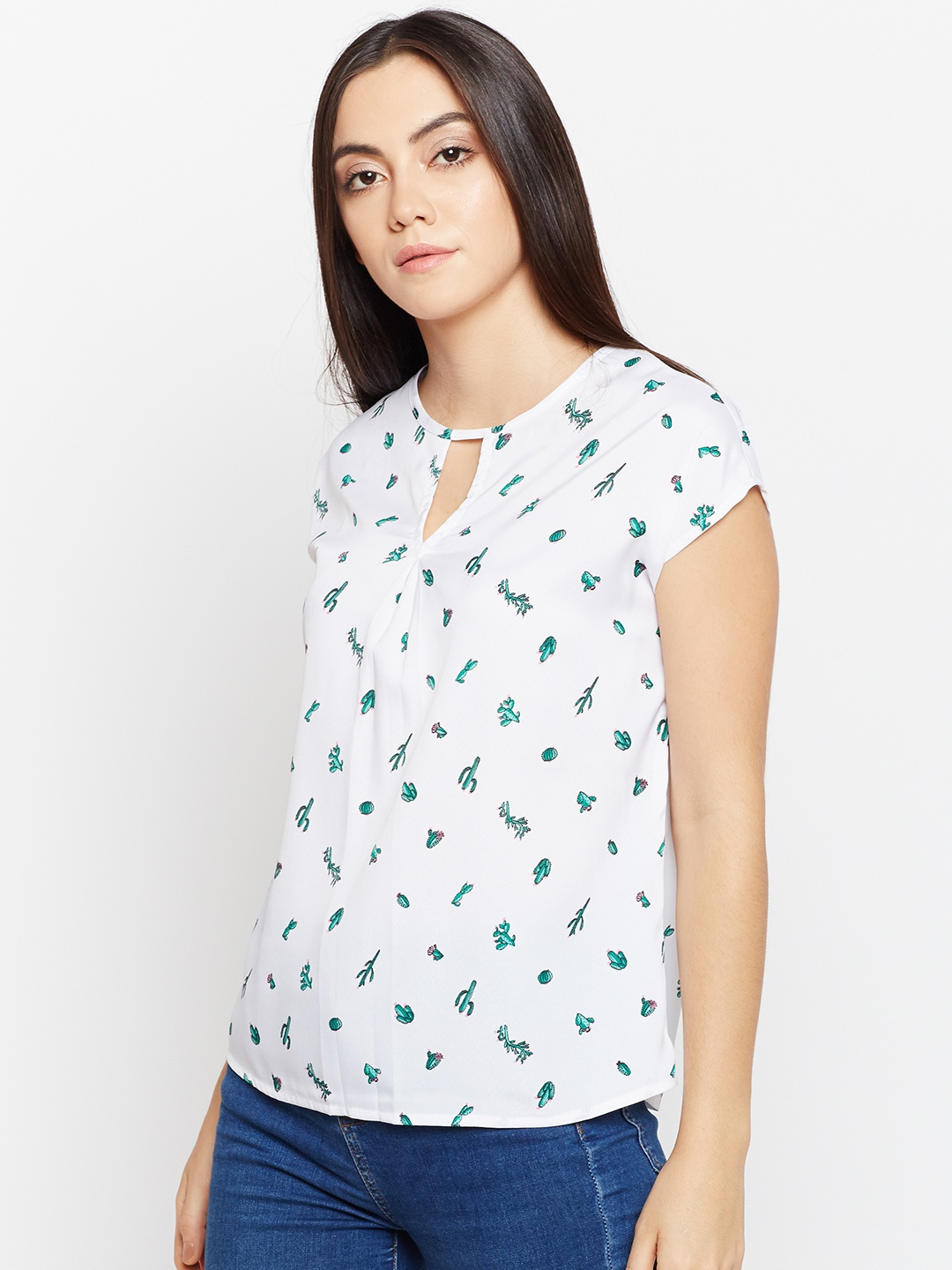 

WISSTLER Women White Printed Top