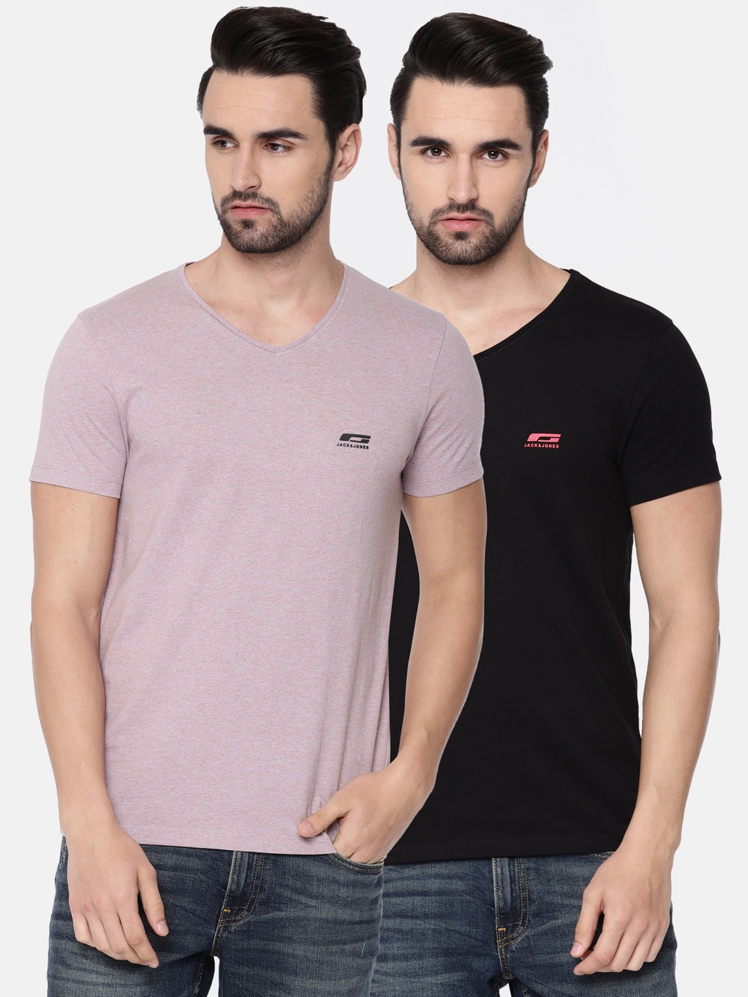 

Jack Jones Pack of 2 Pure Cotton T-shirts, Lavender