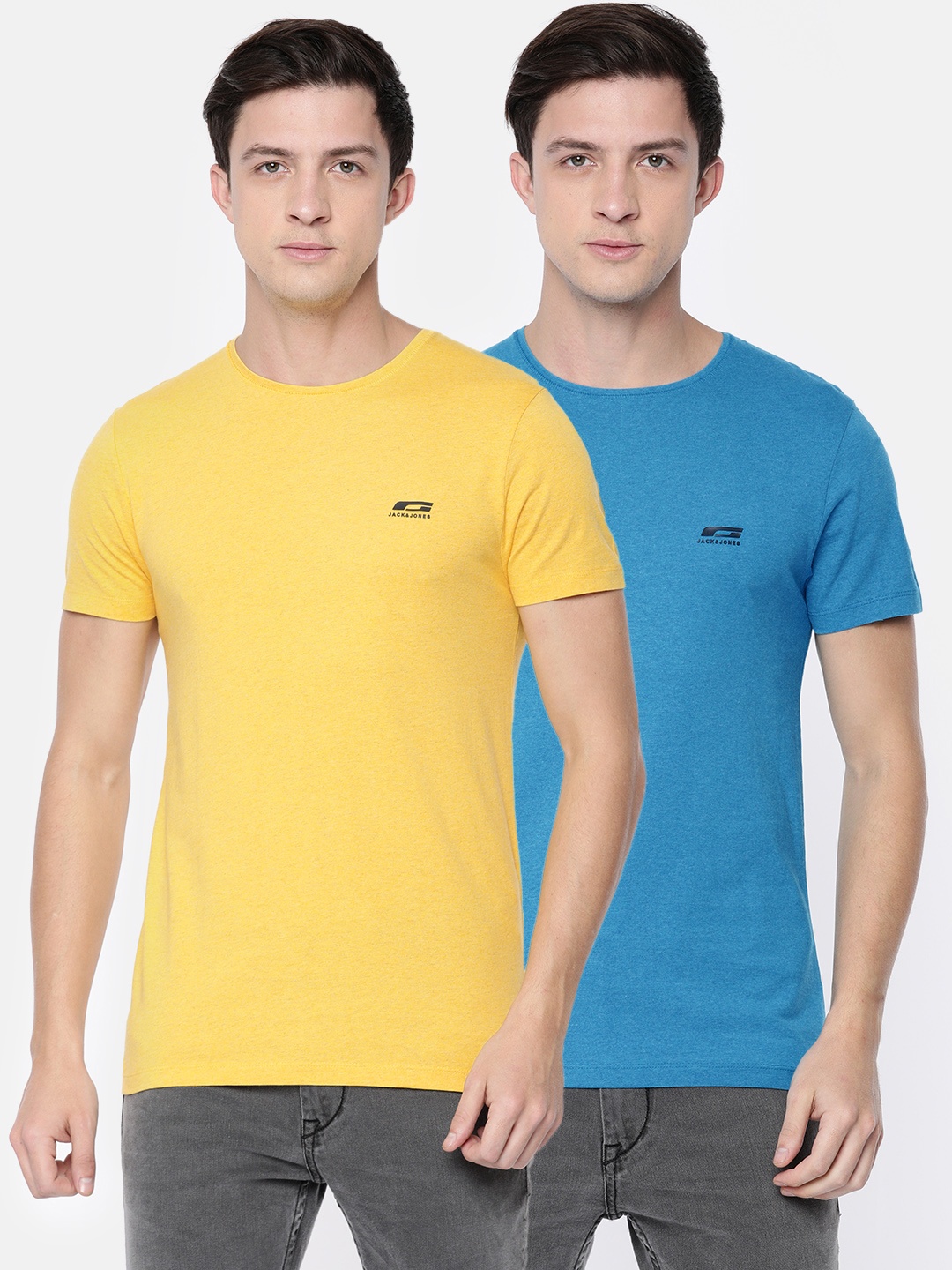 

Jack Jones Pack of 2 Pure Cotton T-shirts, Blue