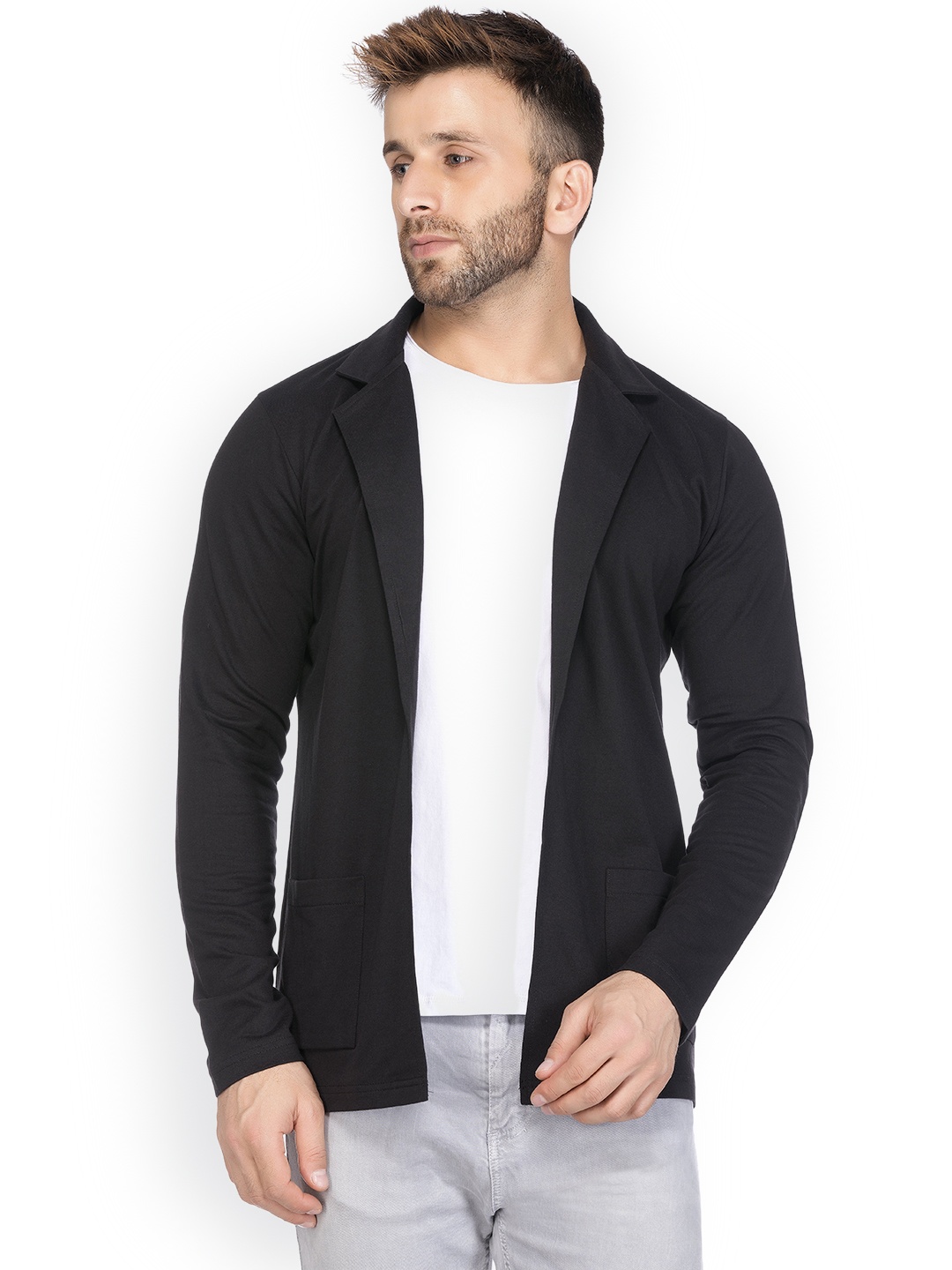 

Tinted Men Black Solid Front-Open
