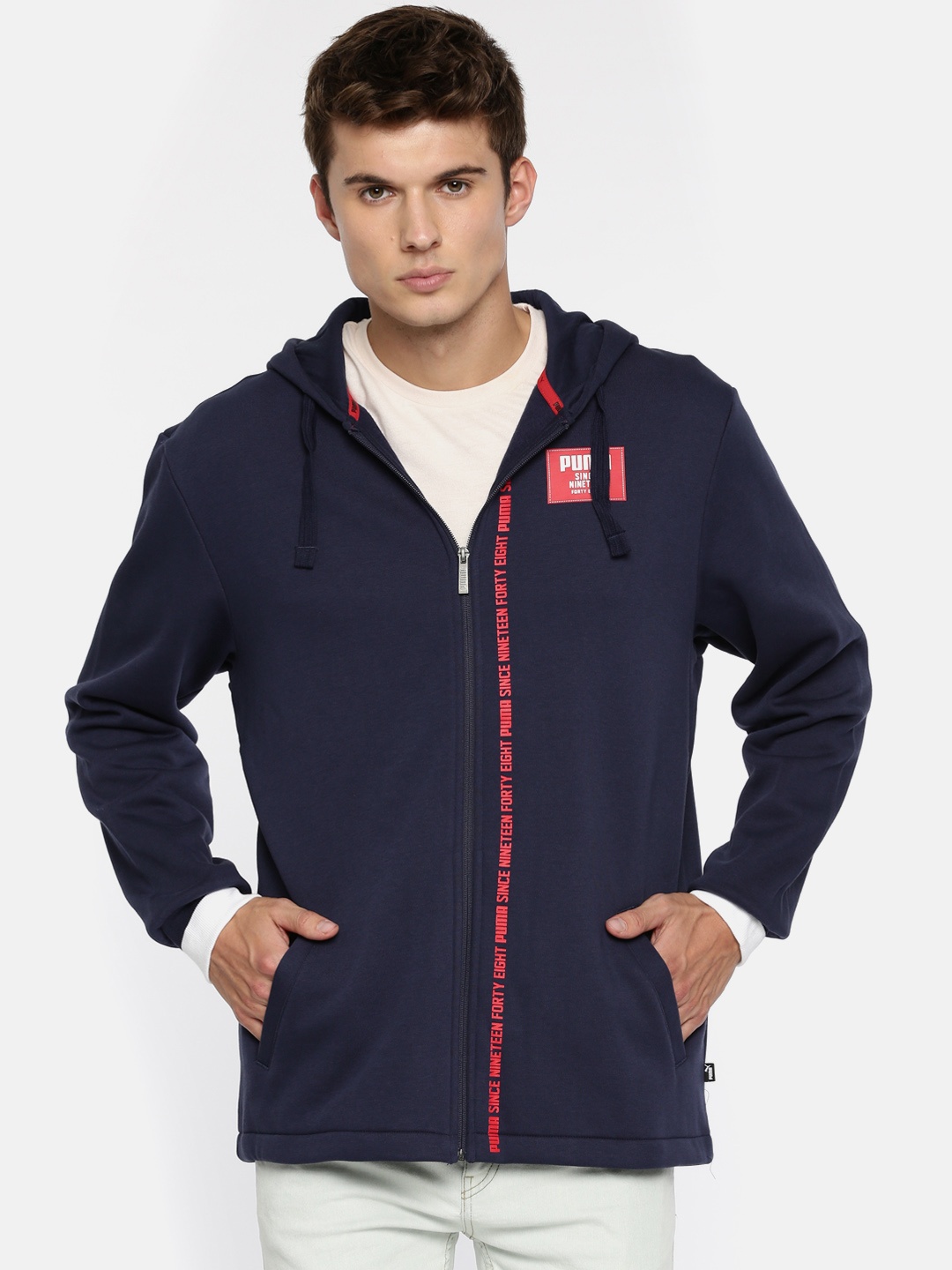 

Puma Navy Blue Rebel Block FZ Track Sweatshirt