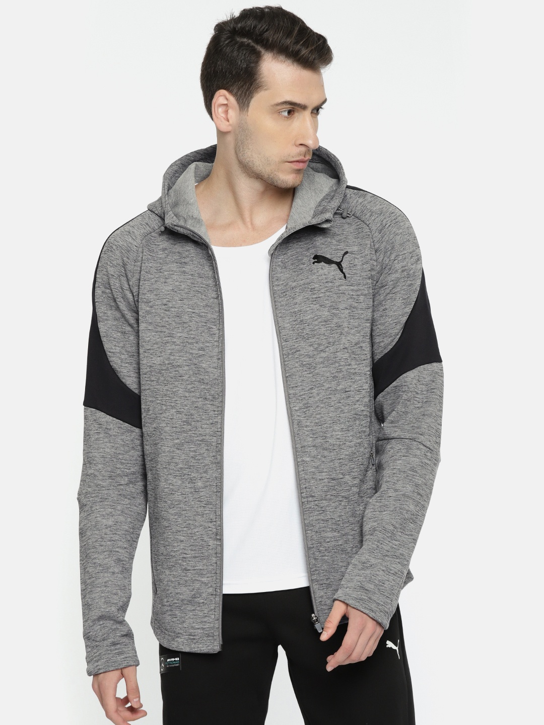 

Puma Men Grey Solid Tailored Track Jacket