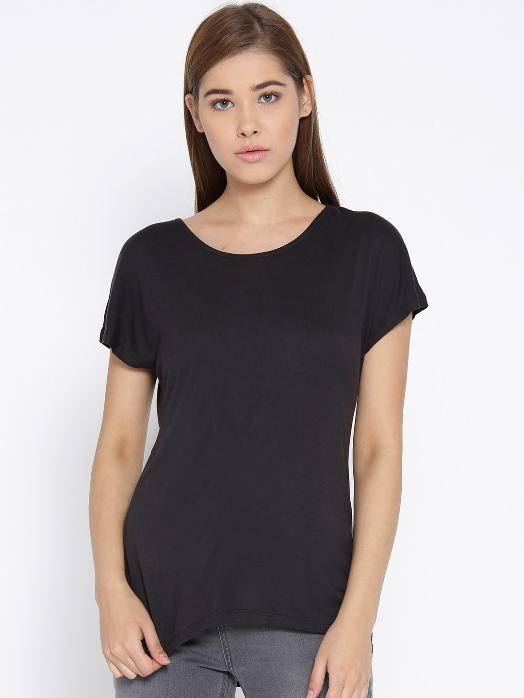 

ONLY Women Black Solid Styled Back Top