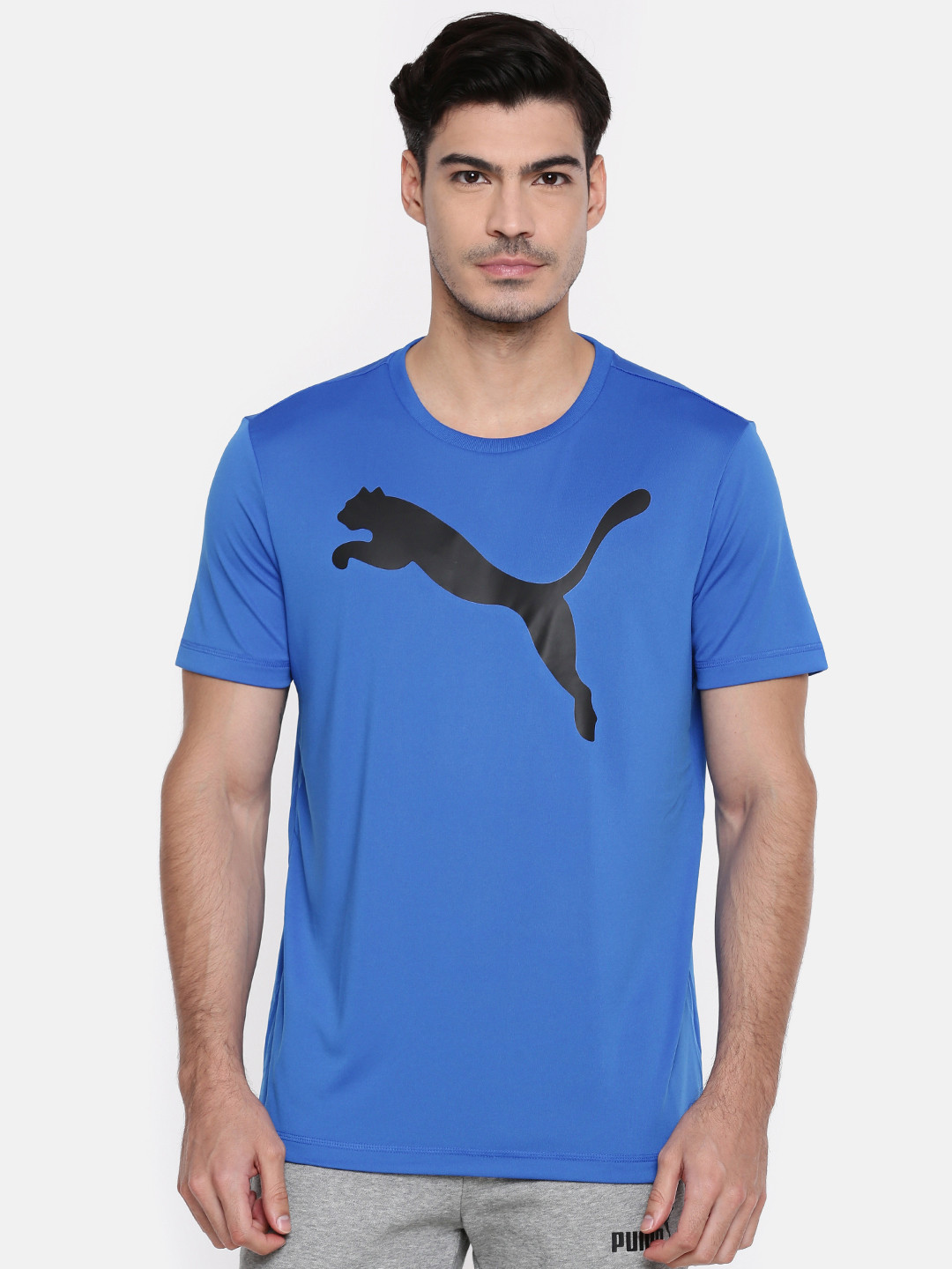 

Puma Men Blue ESS Active Printed DRY CELL Round Neck T-shirt