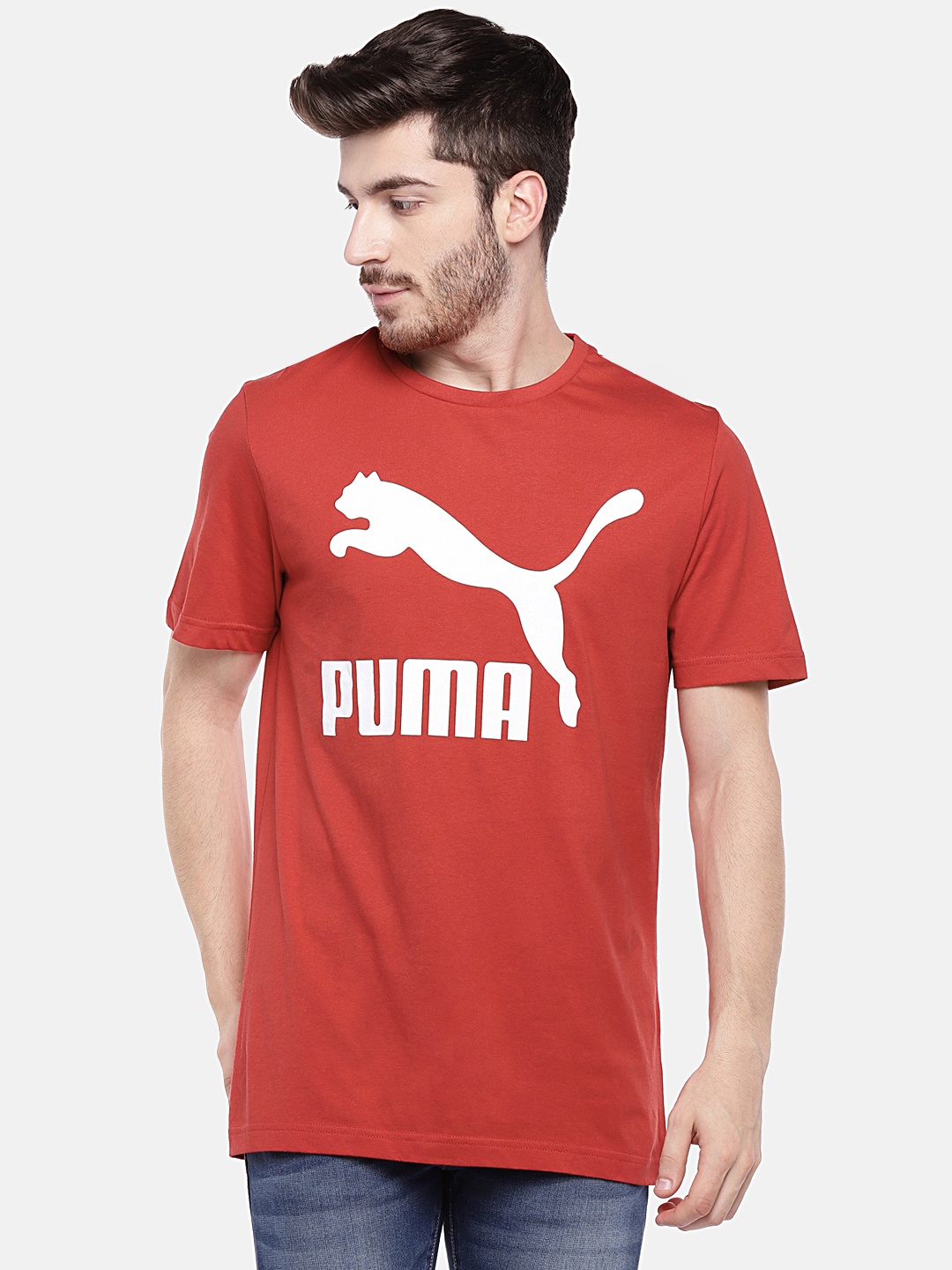 

Red White Printed Classics Logo Pure Cotton T-shirt