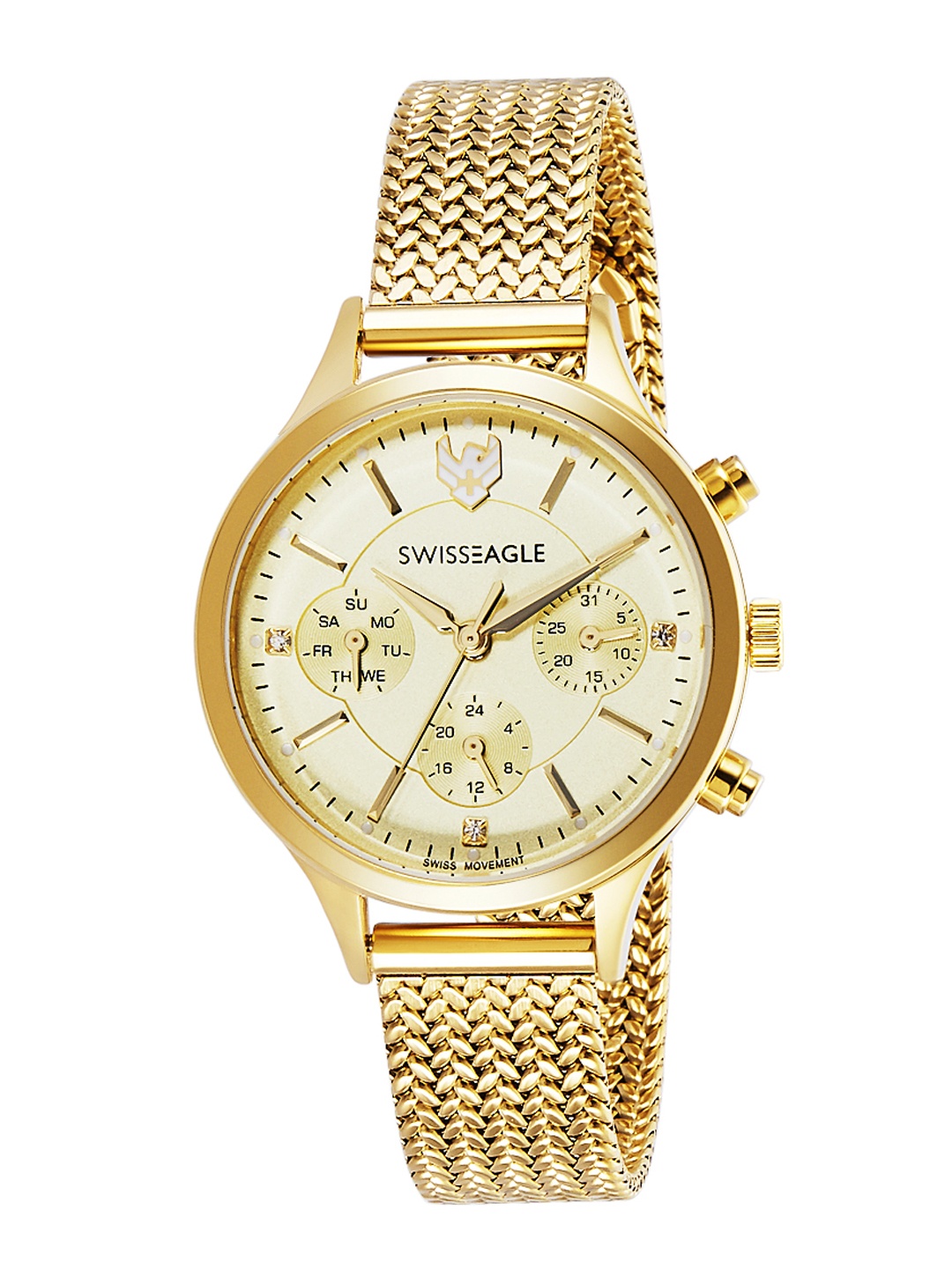 

Swiss Eagle Women Gold-Toned Analogue Watch SE-9151-11