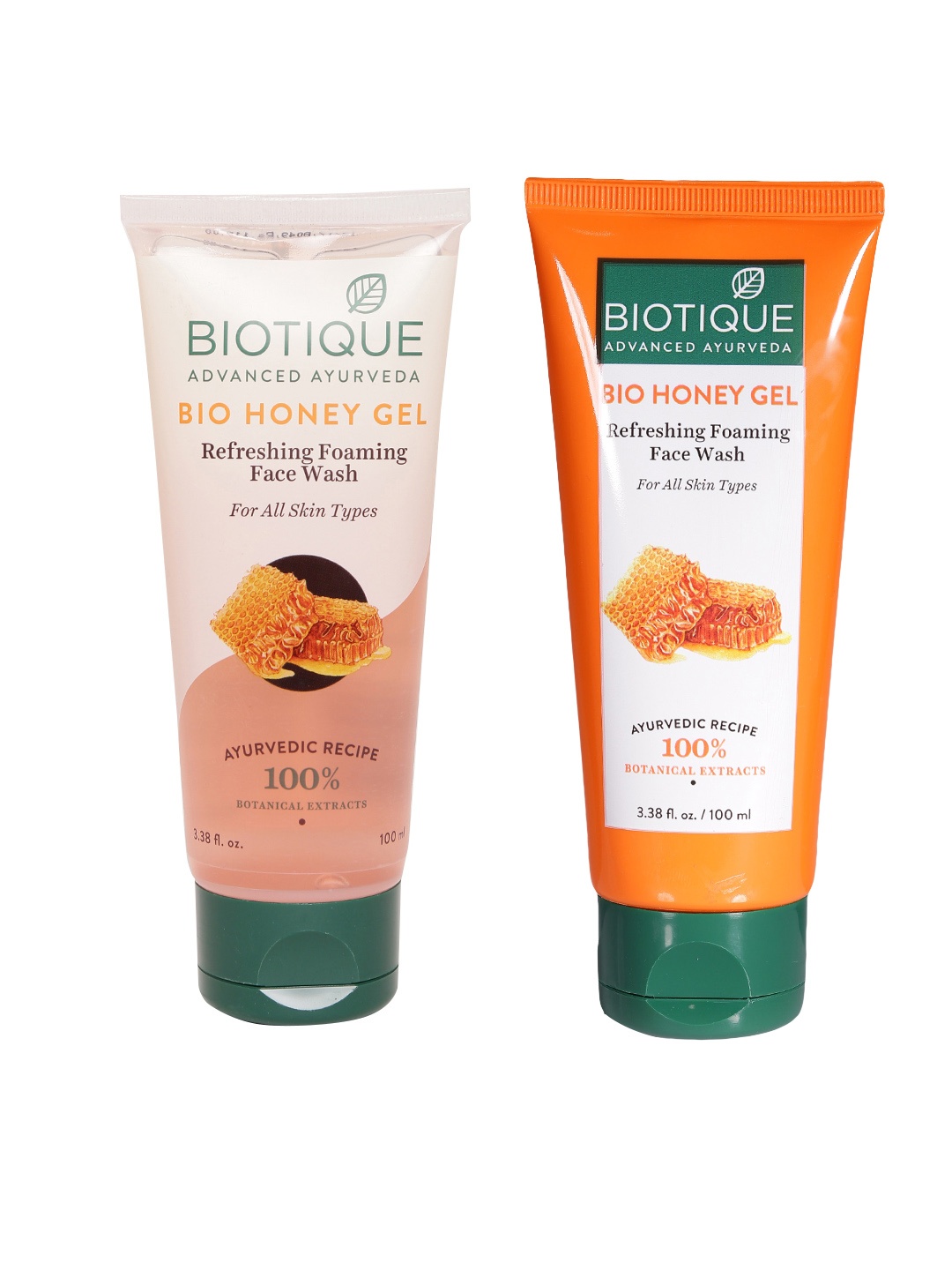 

Biotique Unisex Set of 2 Bio Honey Gel Foaming Face Wash, Orange