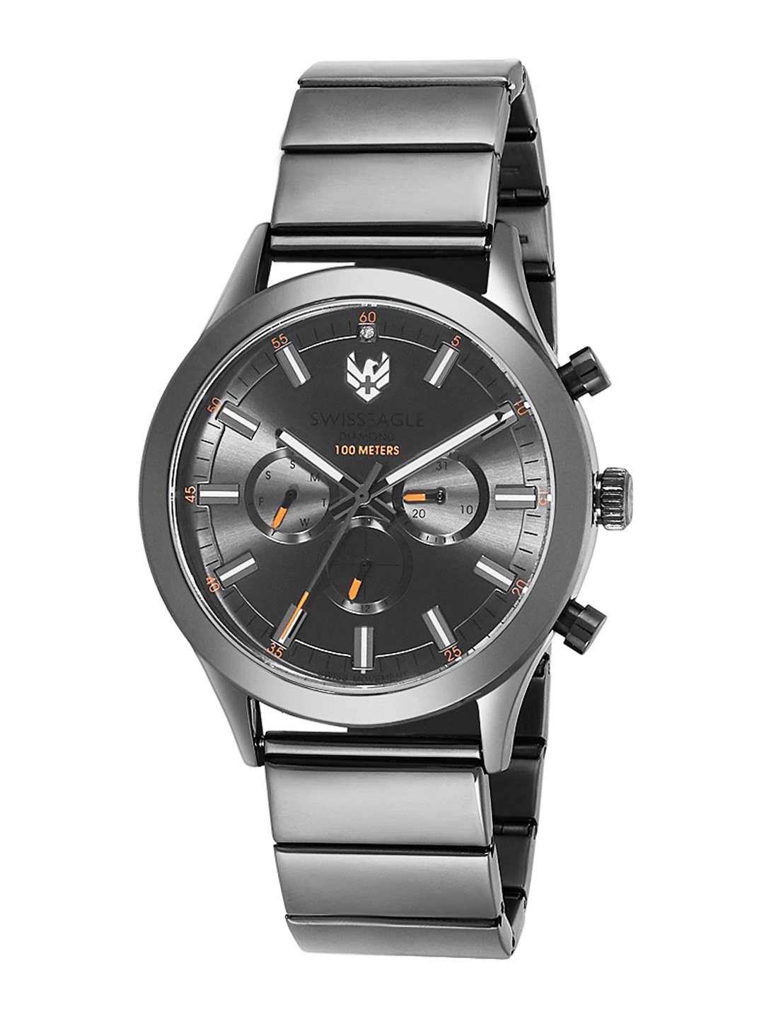 

Swiss Eagle Men Grey Analogue Watch SE-9143-33