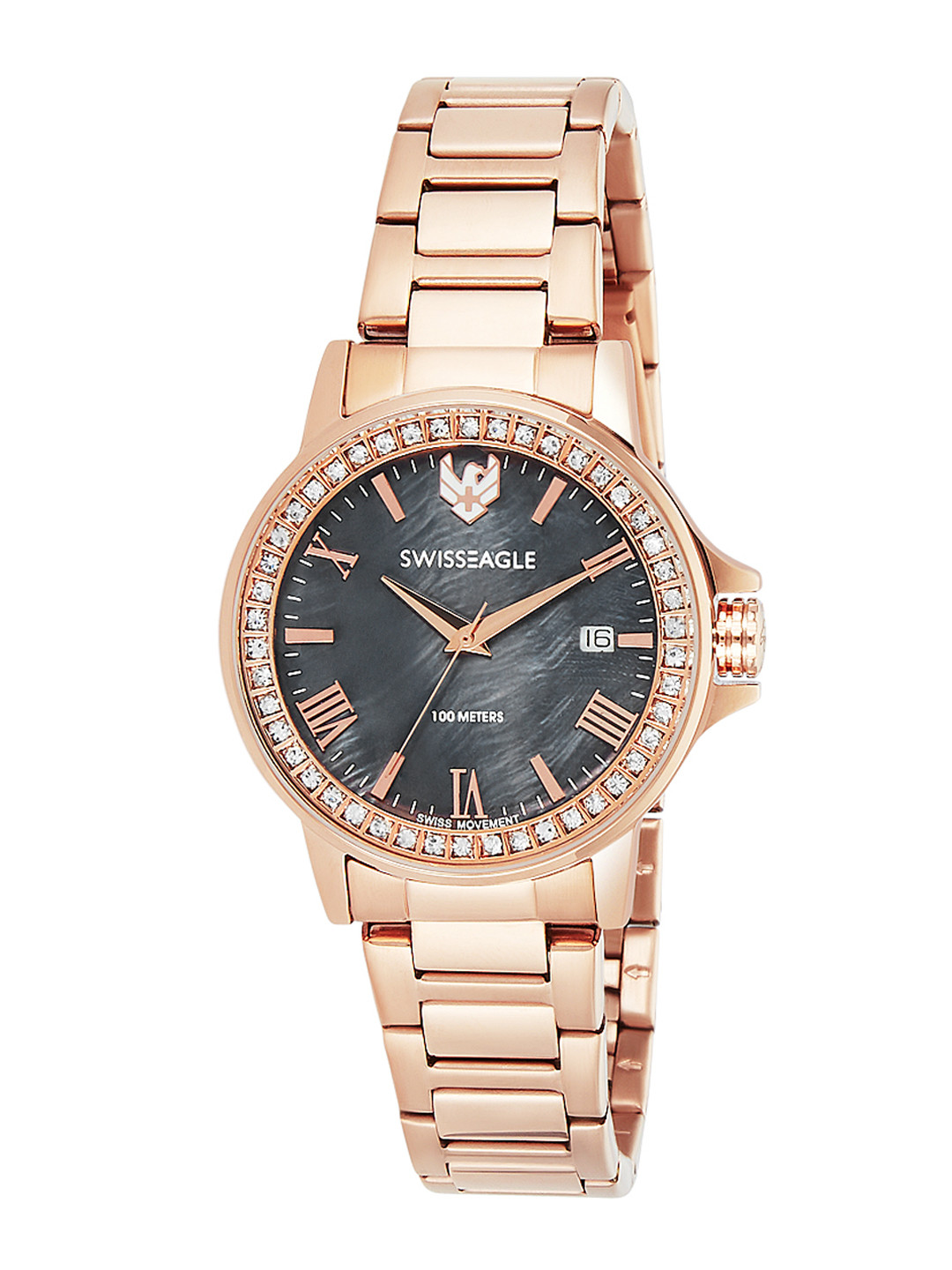 

Swiss Eagle Women Grey Analogue Watch SE-9147-11