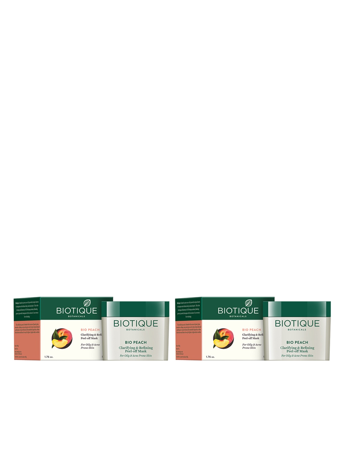 

Biotique Peach Peel Off Mask Duo, White