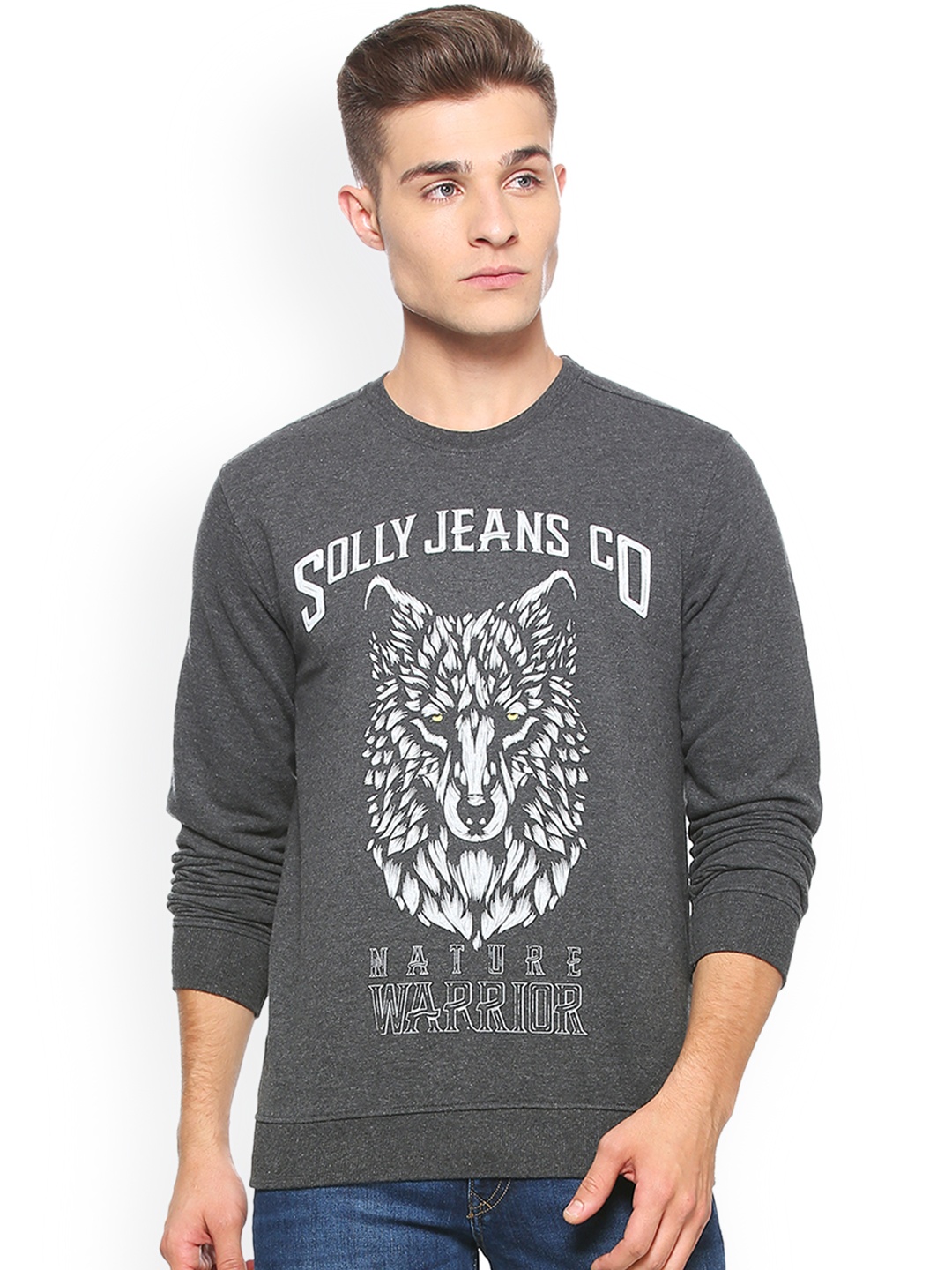 

Allen Solly Sport Men Grey Printed Sweatshirt