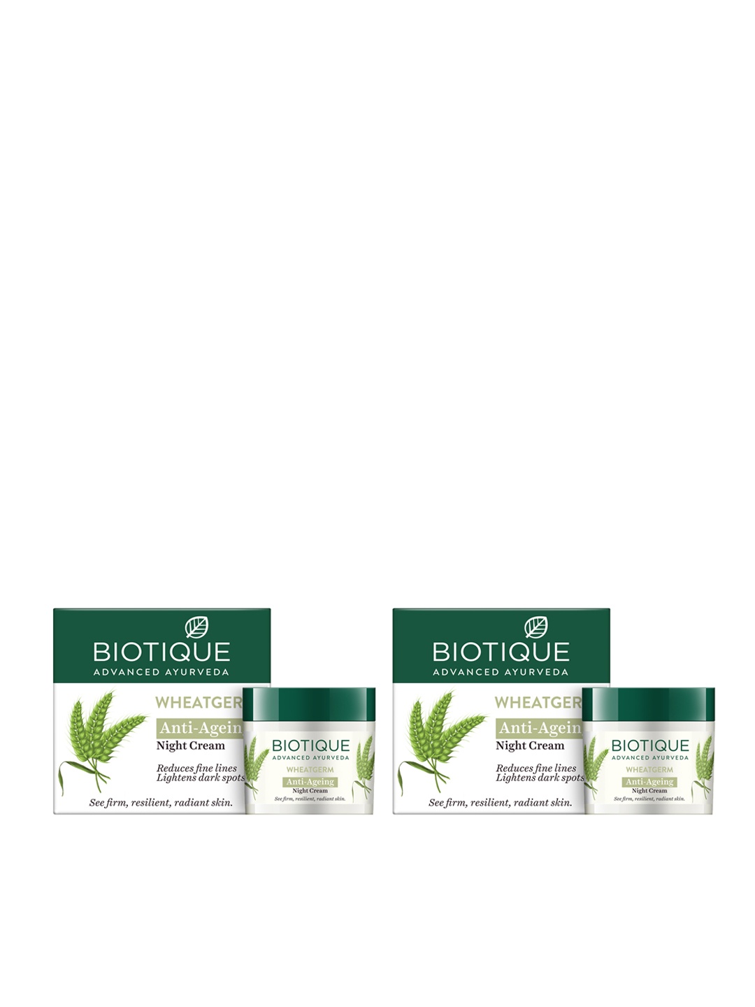 

Biotique Wheat Germ Night Cream Duo, White