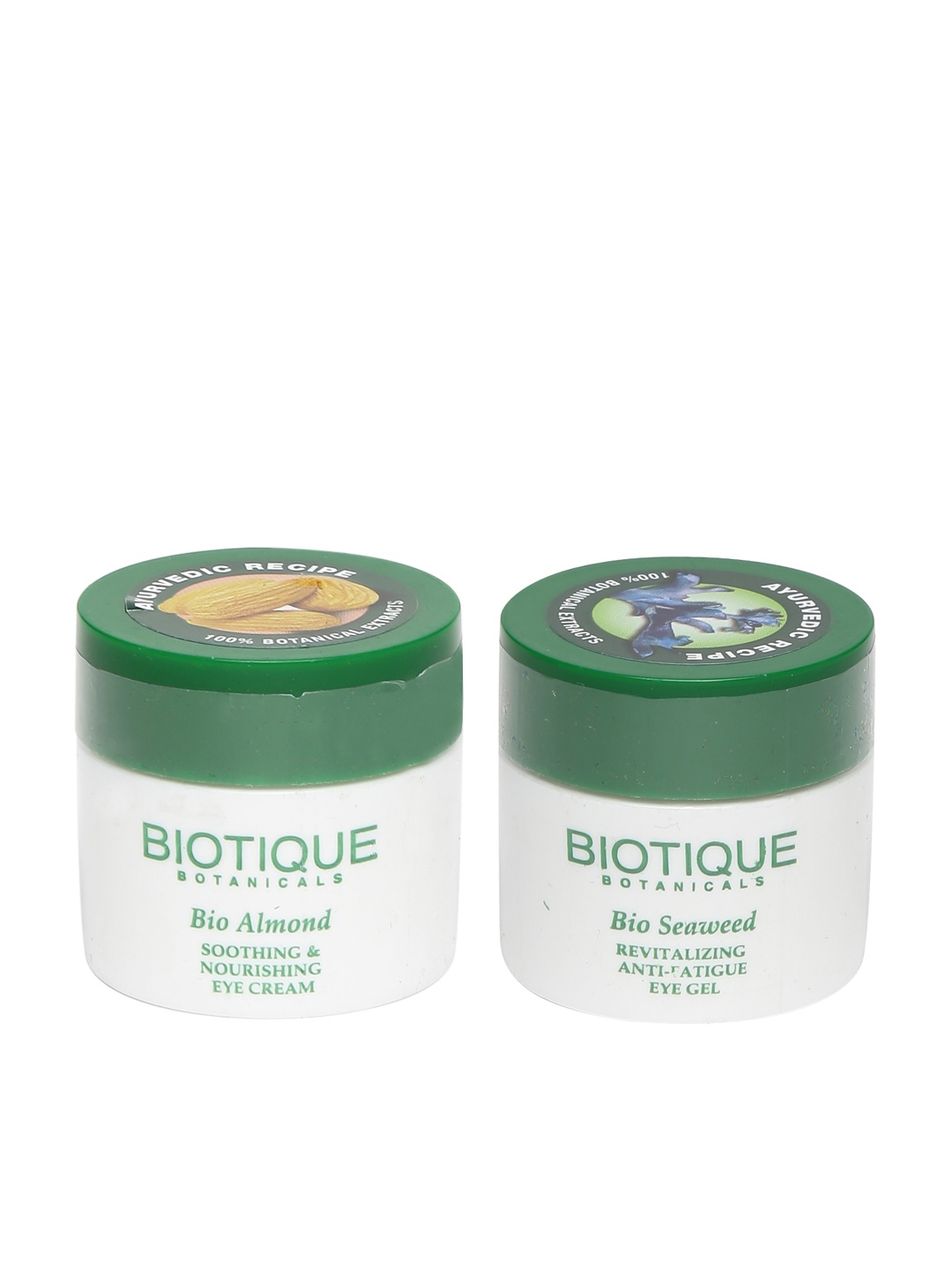 

Biotique Unisex Set of Sea Weed Anti-Fatigue Eye Gel & Almond Eye Cream, White