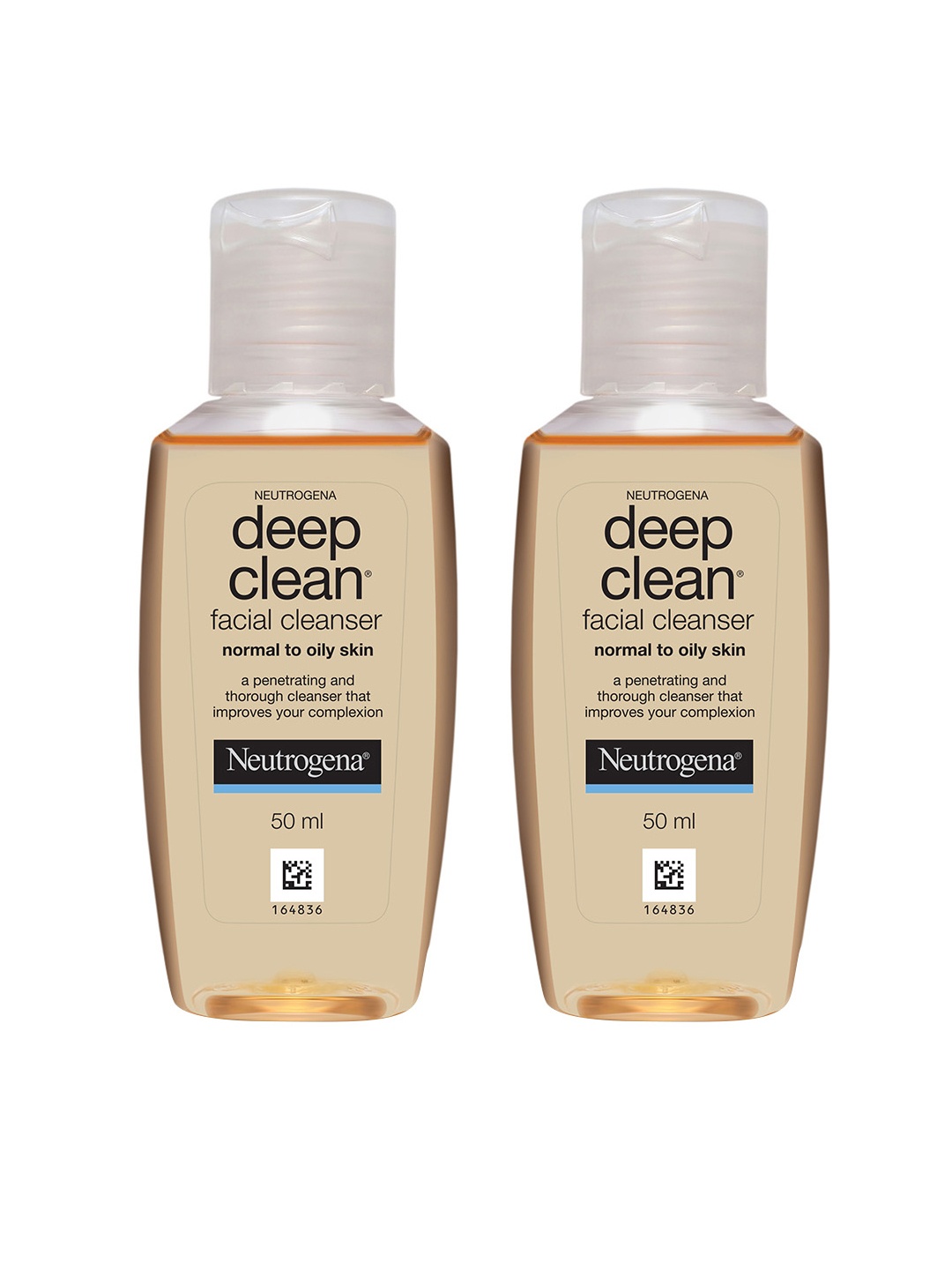

Neutrogena Unisex Pack Of 2 Deep Clean Facial Cleanser 50 ml, Orange