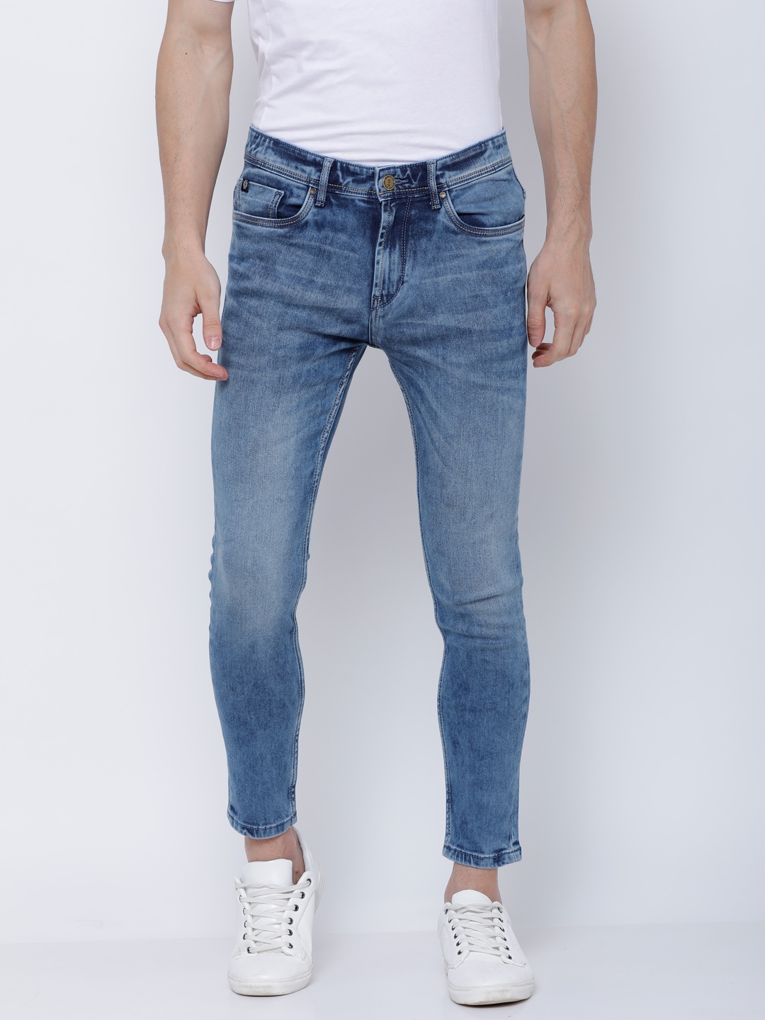 

LOCOMOTIVE Men Blue Skinny Fit Mid-Rise Clean Look Stretchable Jeans