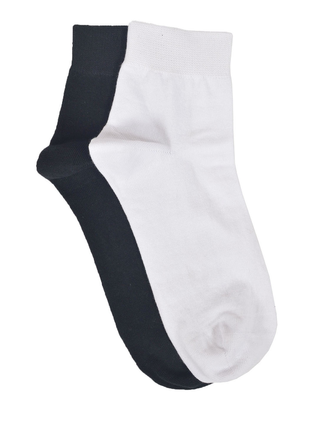 

MARC Men Pack of 2 Solid Ankle-Length Socks, Black