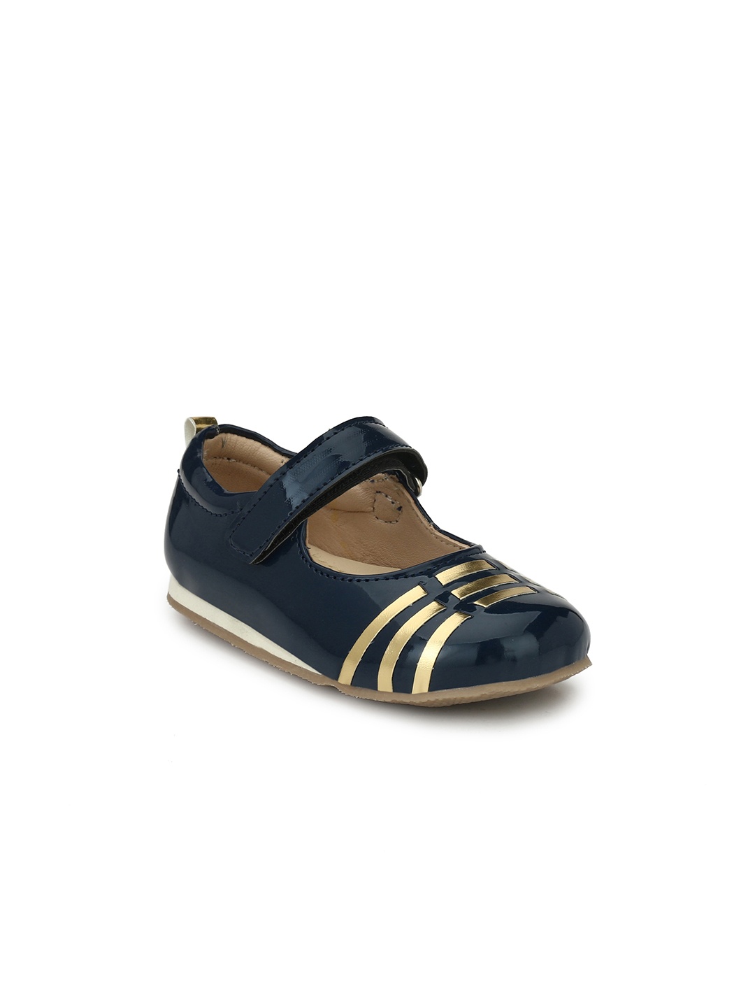 

TUSKEY Girls Navy Blue Striped Synthetic Ballerinas