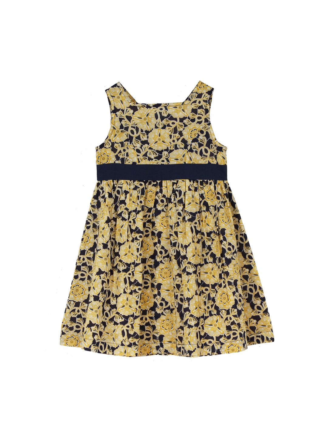 

My Little Lambs Girls Black Printed Fit and Flare Dress