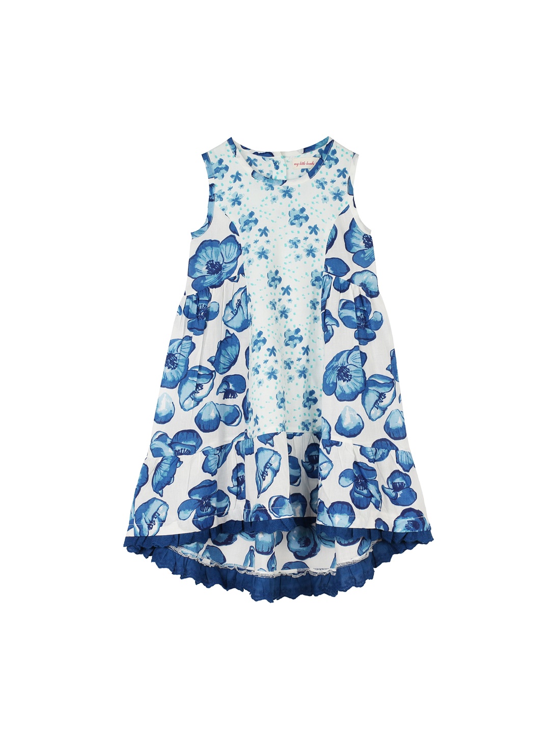 

My Little Lambs Girls White Printed A-Line Dress