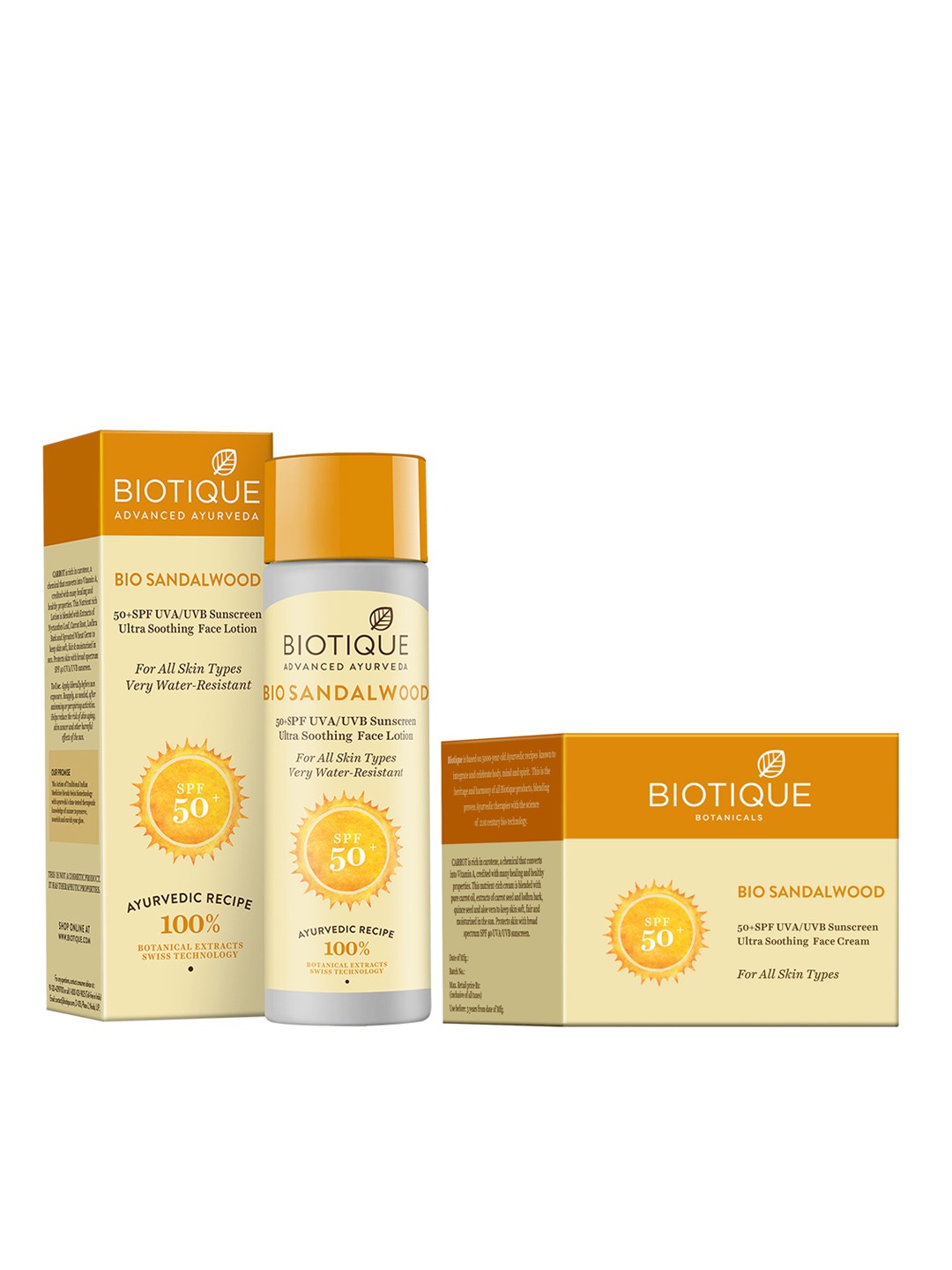 

Biotique Sandalwood Sunscreen Lotion & Cream SPF 50+, Orange