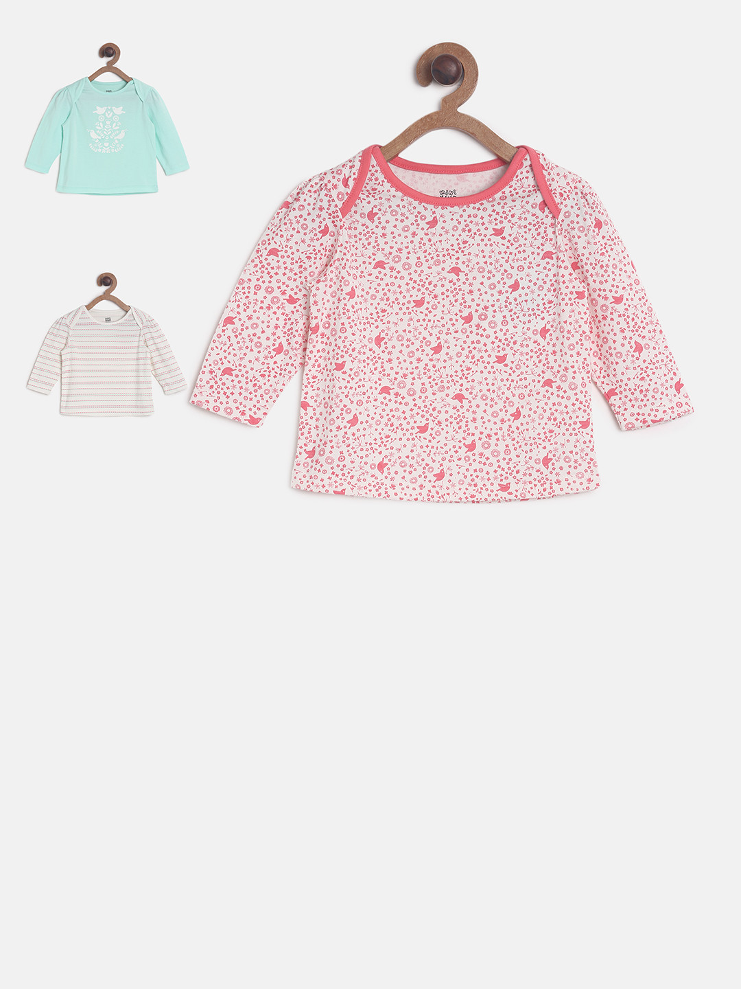 

MINI KLUB Girls Pack of 3 Printed Tops, Red