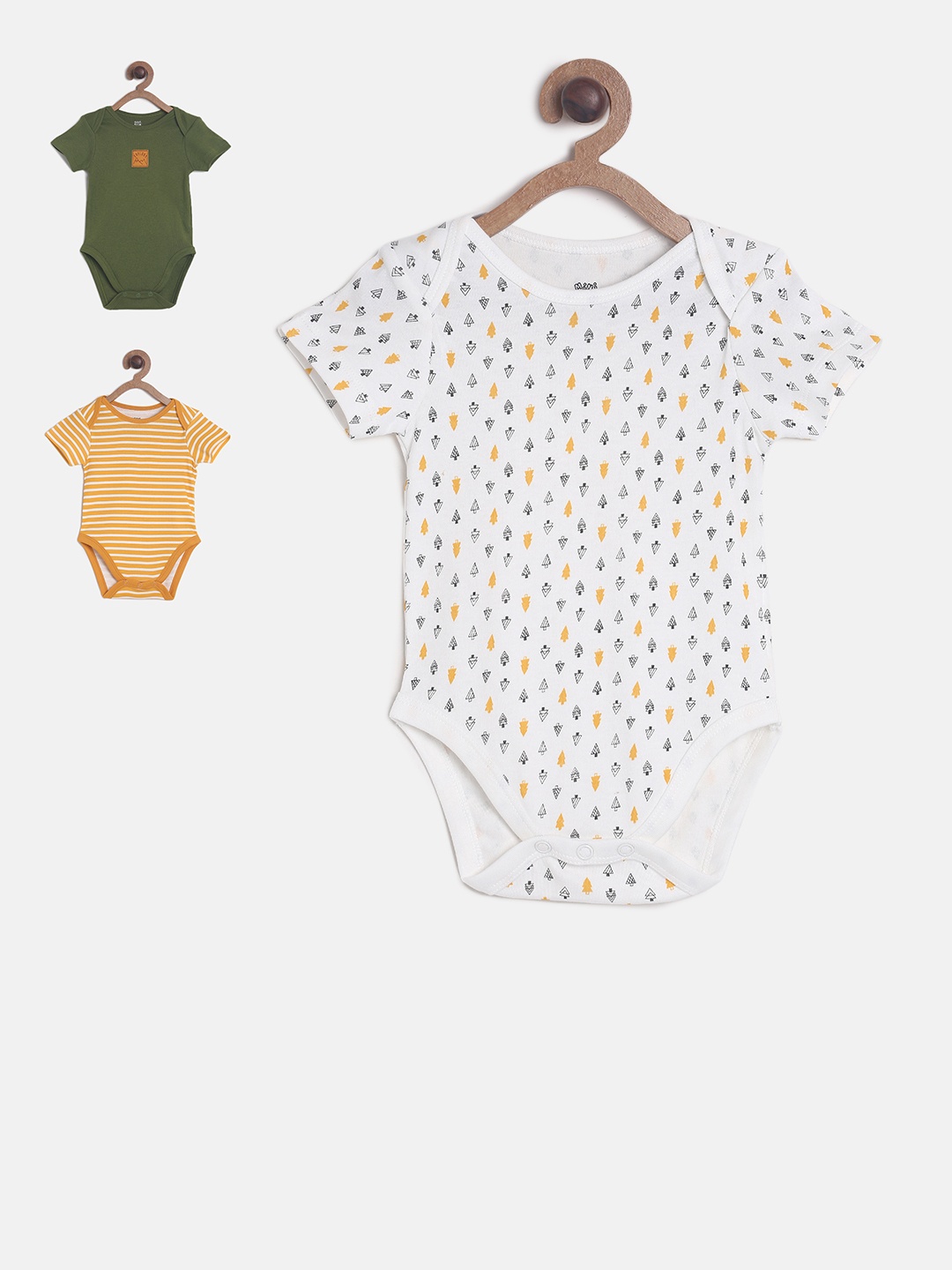 

MINI KLUB Boys Pack of 3 Printed Bodysuits, Multi