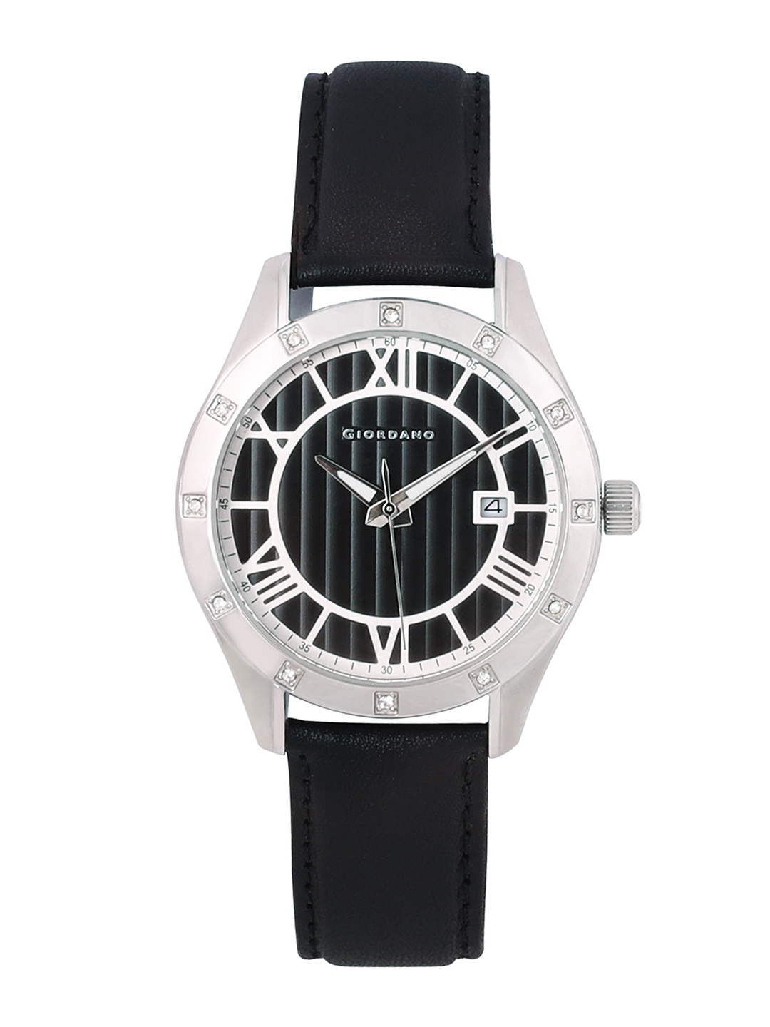 

GIORDANO Men Black & Silver-Toned Analogue Watch 2662-01