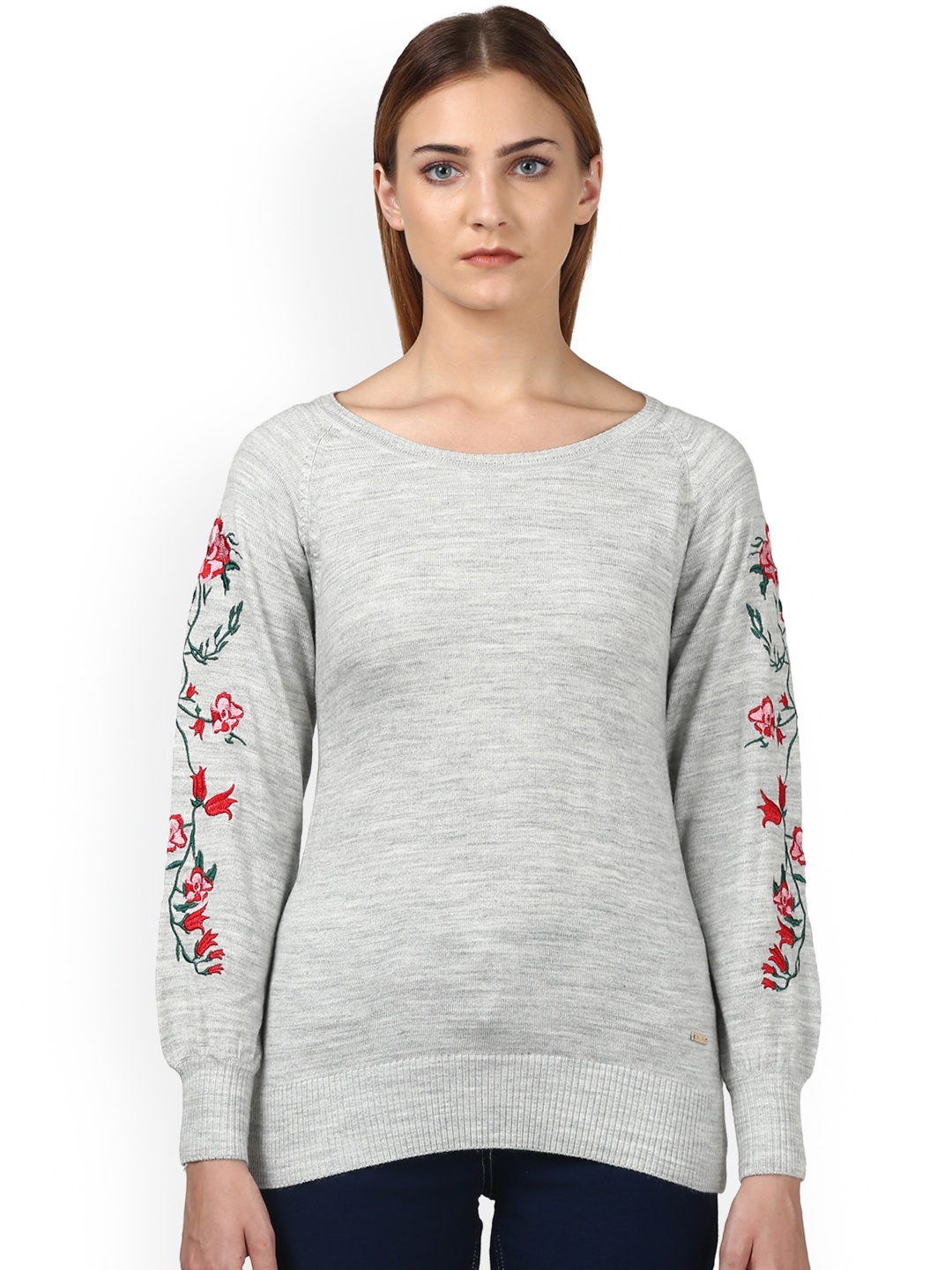 

Park Avenue Woman Grey Solid Pullover