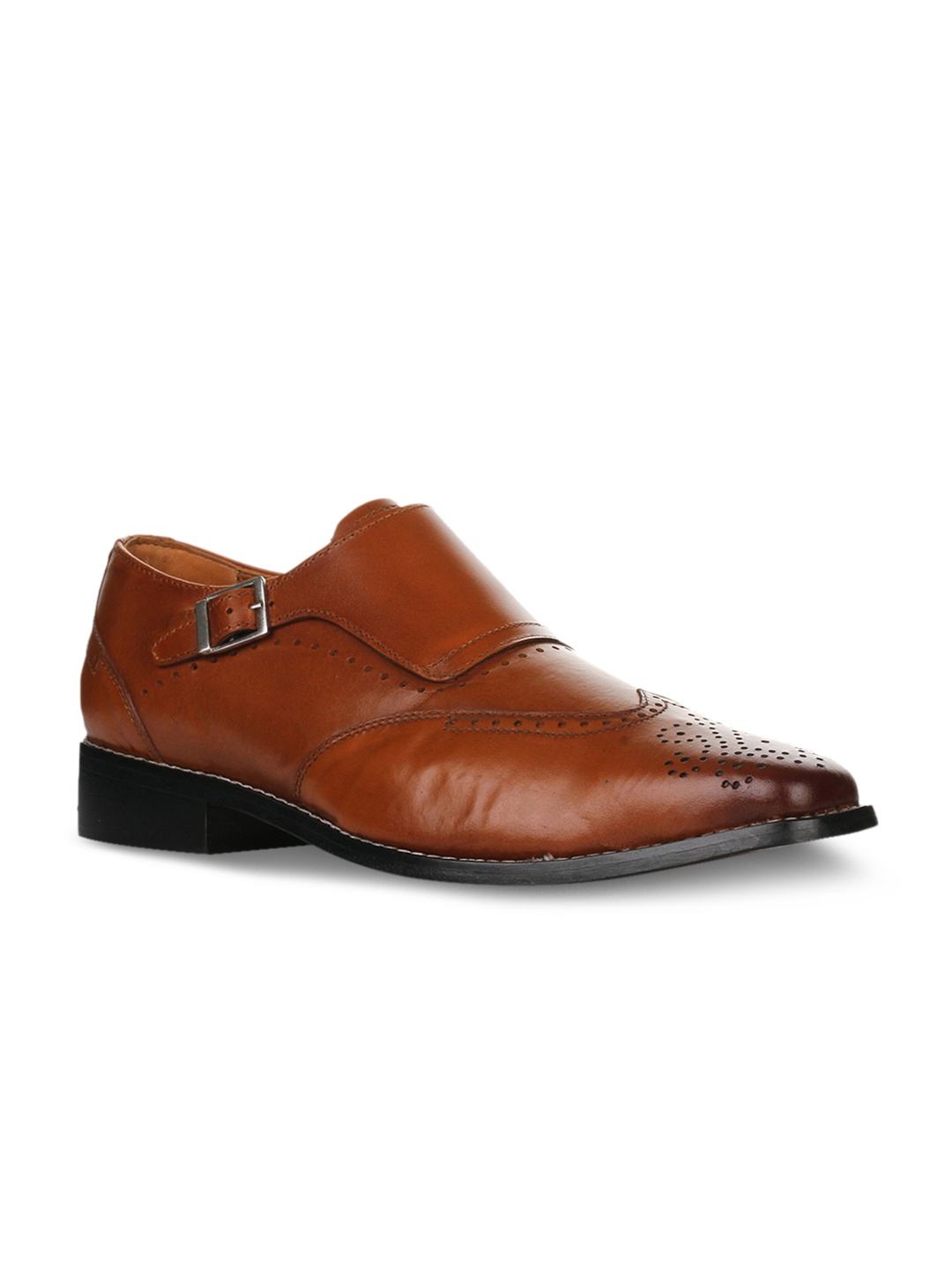 

Fortune By Liberty Men Tan Textured Leather Formal Brogues
