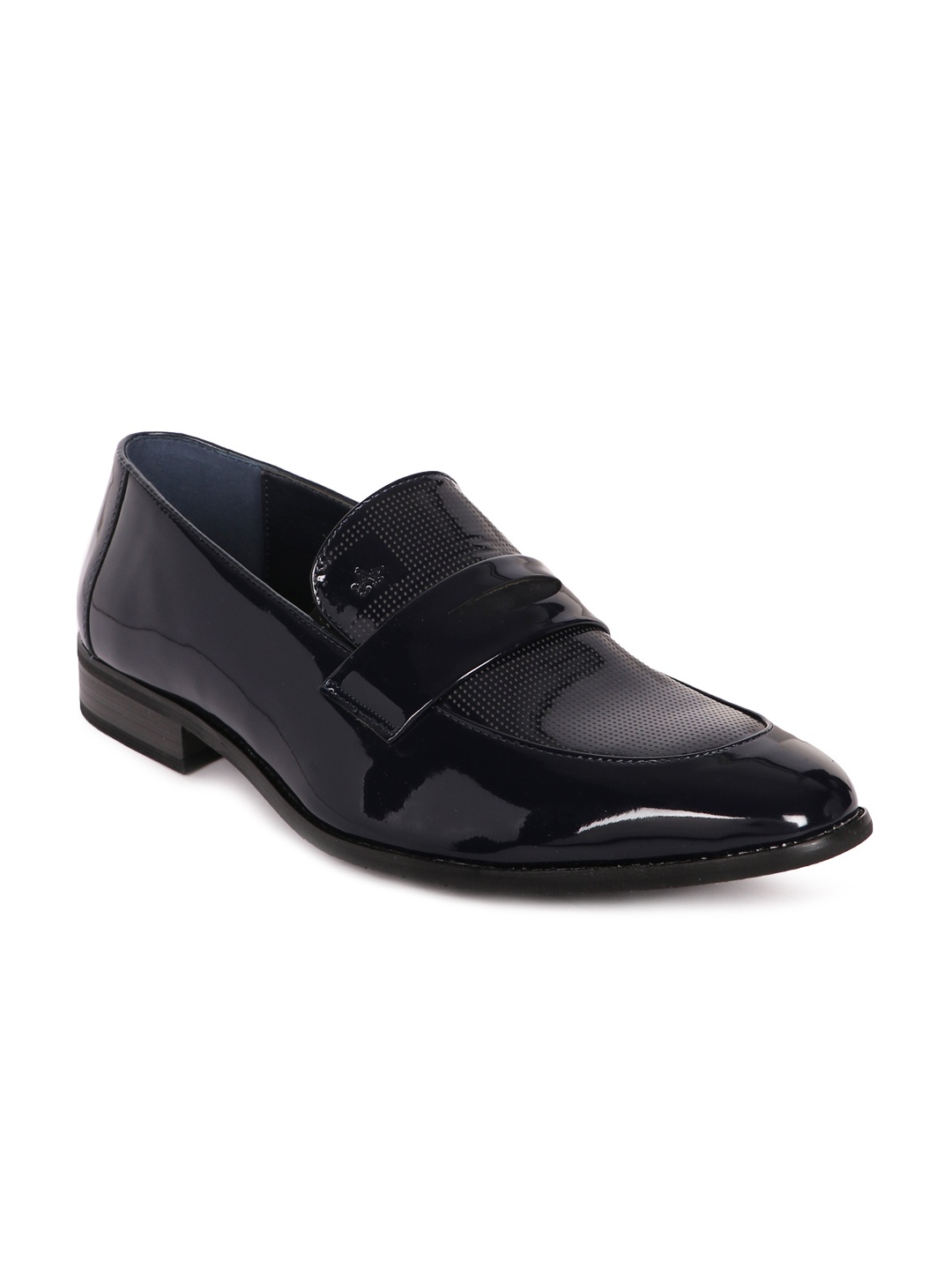 

Arrow Men Navy Blue Hobbs Formal Leather Slip-On Shoes