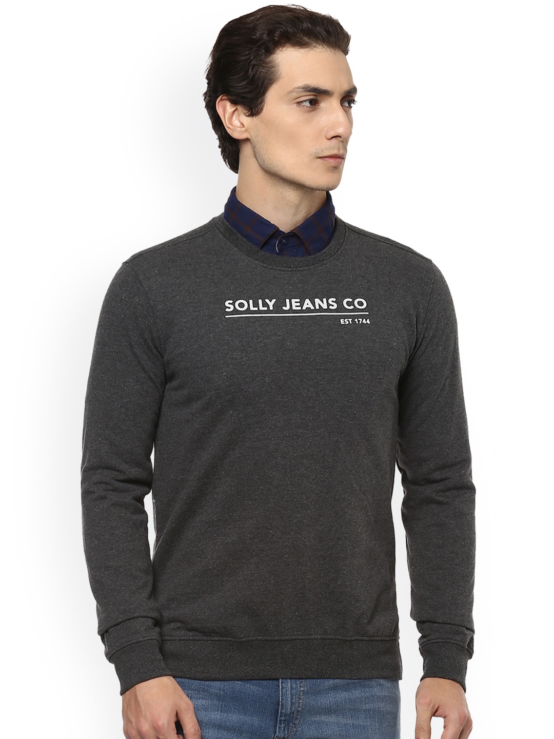

Allen Solly Sport Men Charcoal Printed Sweatshirt