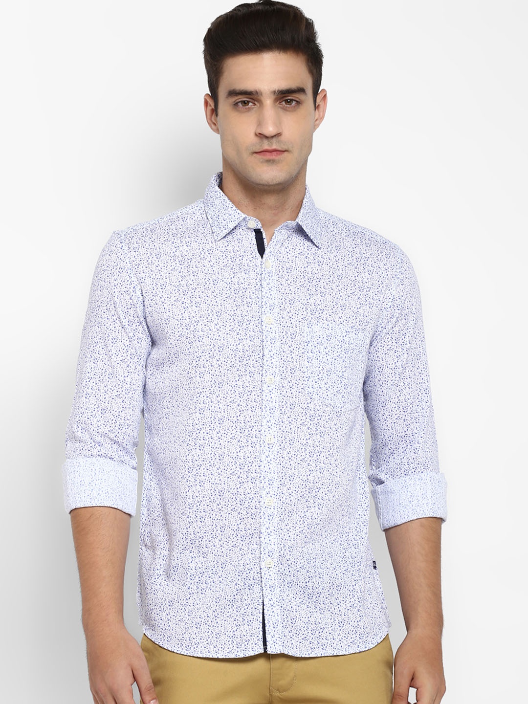 

Parx Men White Slim Fit Printed Casual Shirt