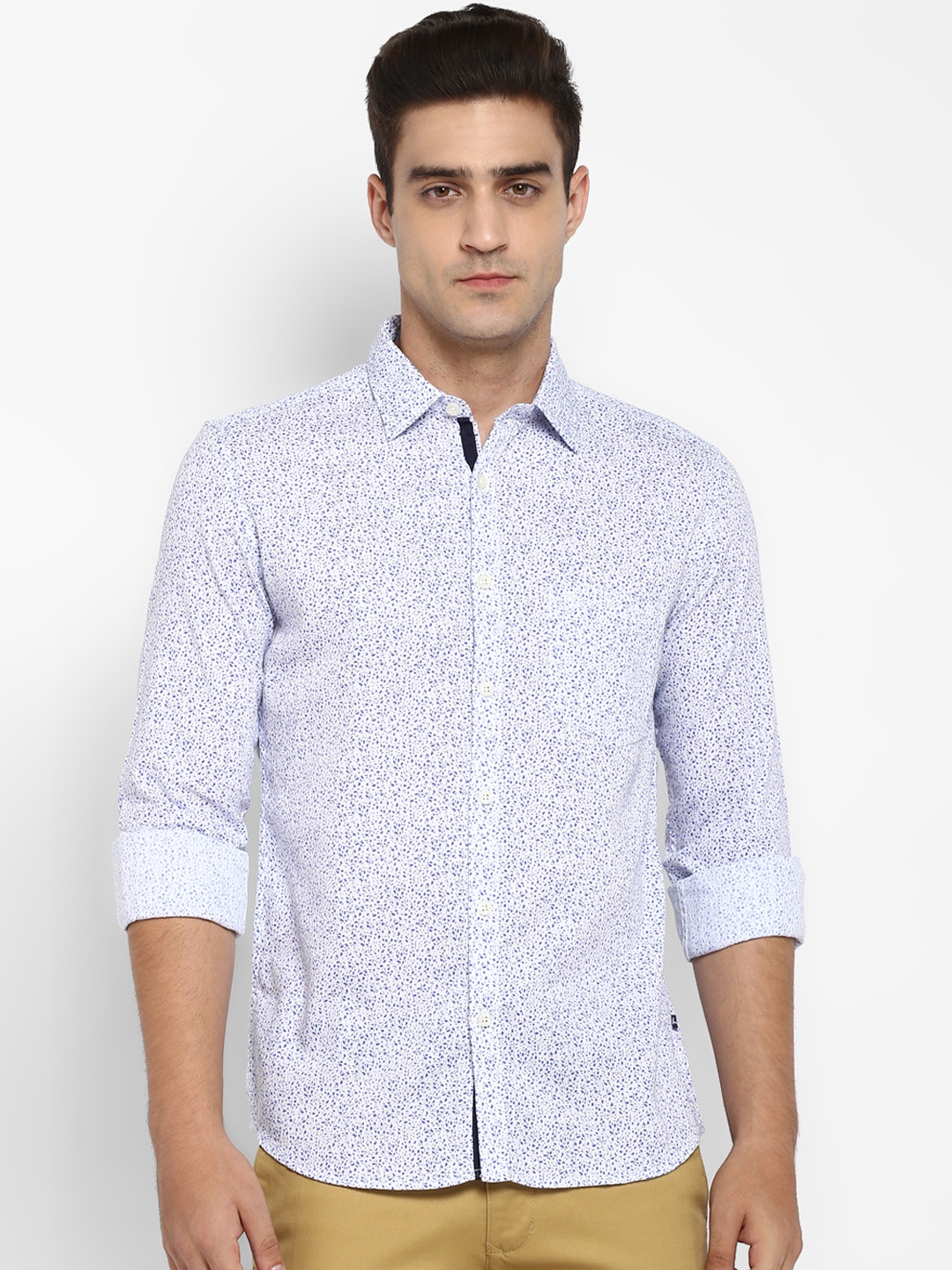 

Parx Men White Slim Fit Printed Casual Shirt