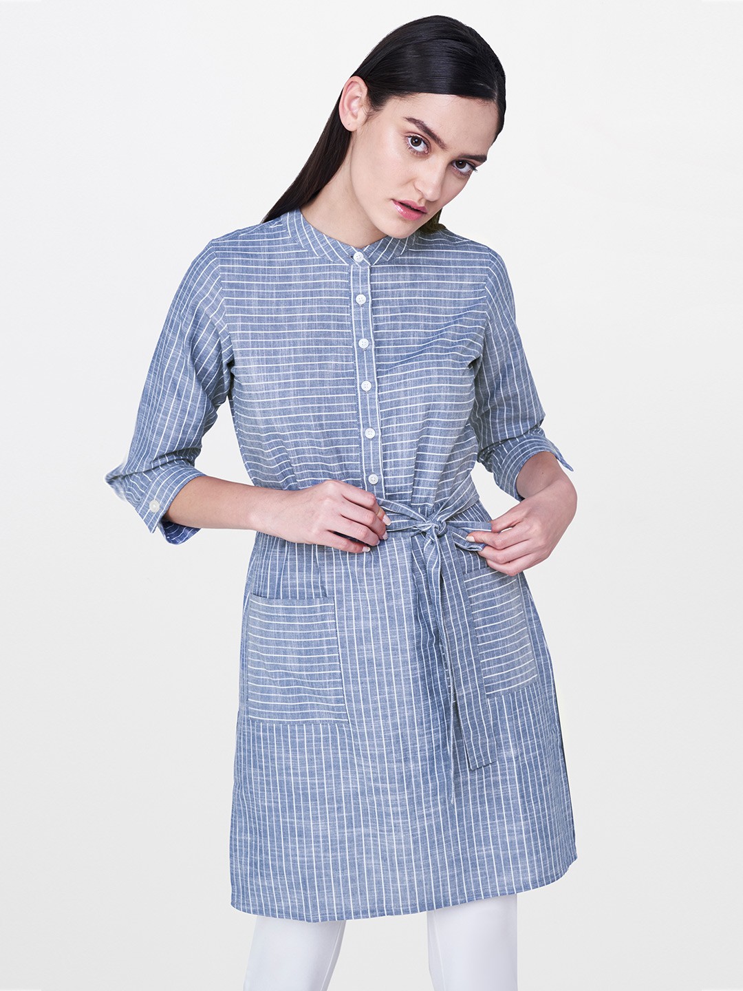 

AND Blue & White Striped Tunic