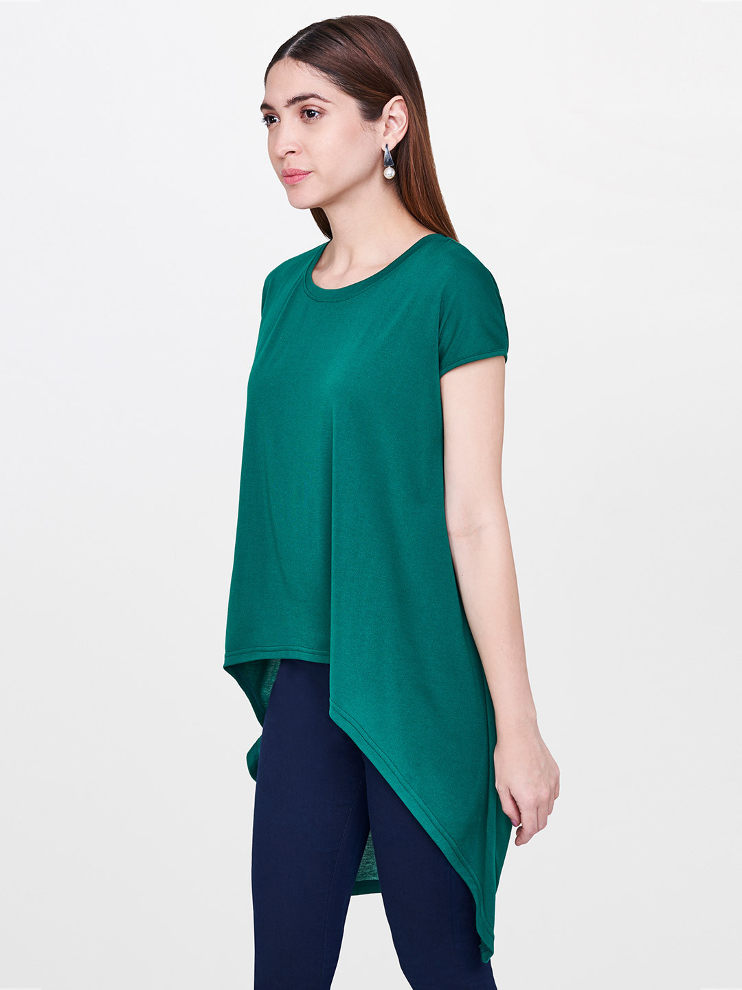 

AND Green Solid Tunic