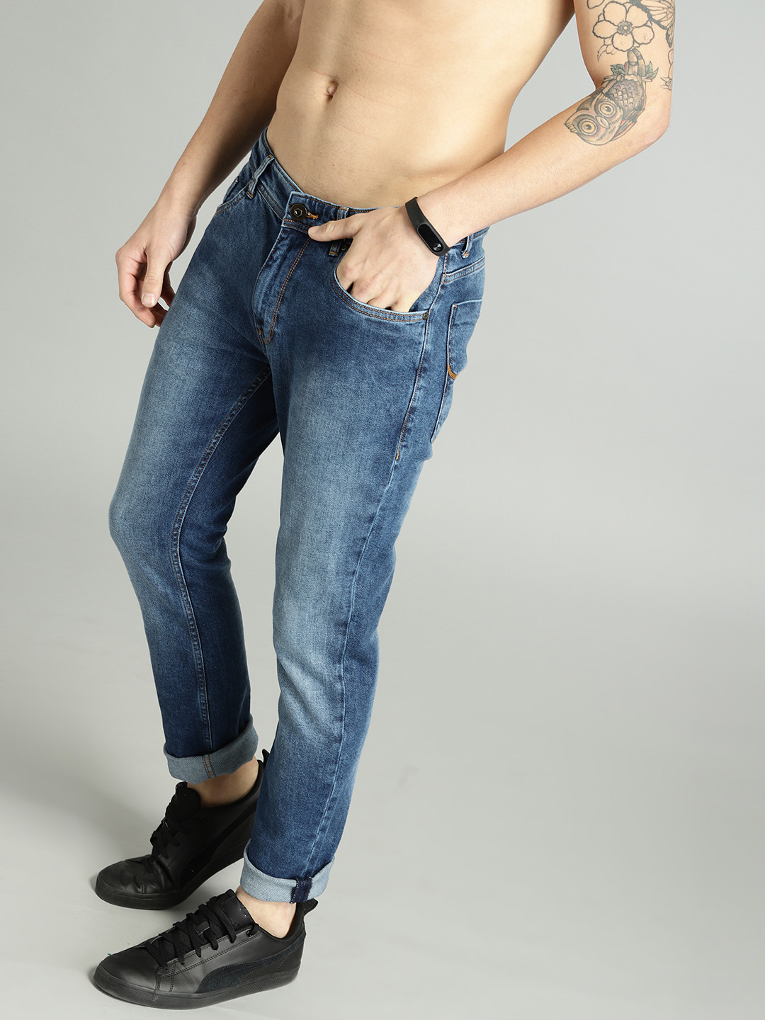 

Roadster Men Blue Skinny Fit Mid-Rise Clean Look Stretchable Jeans