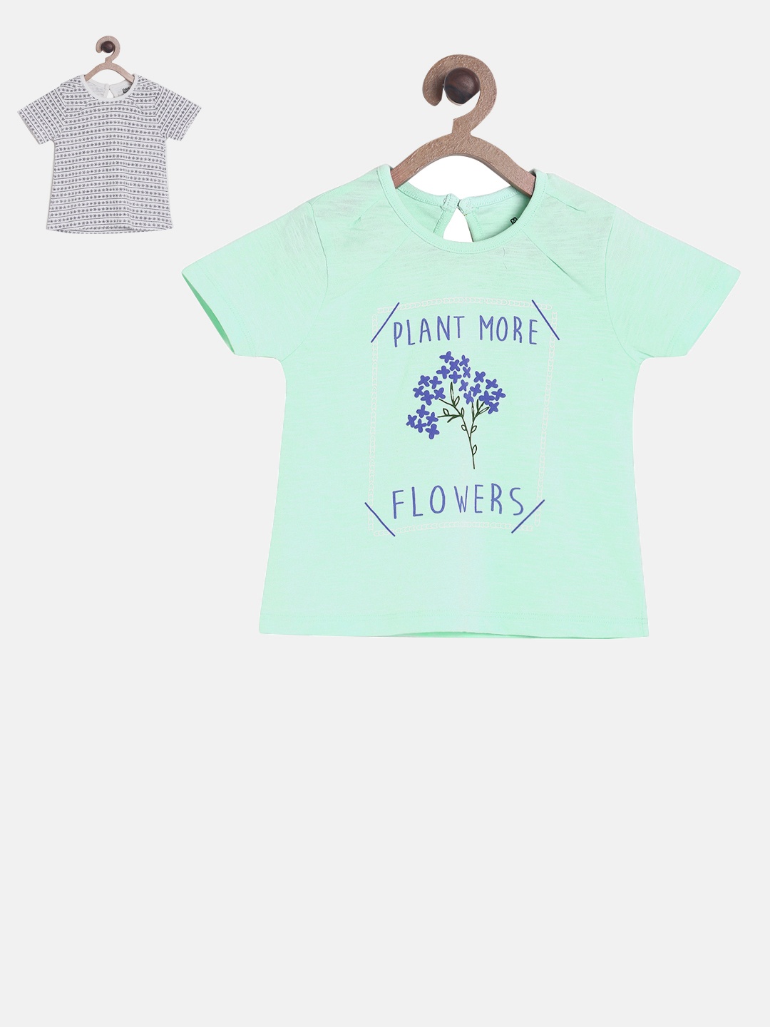 

MINI KLUB Girls Pack of 2 Pure Cotton Top, Blue
