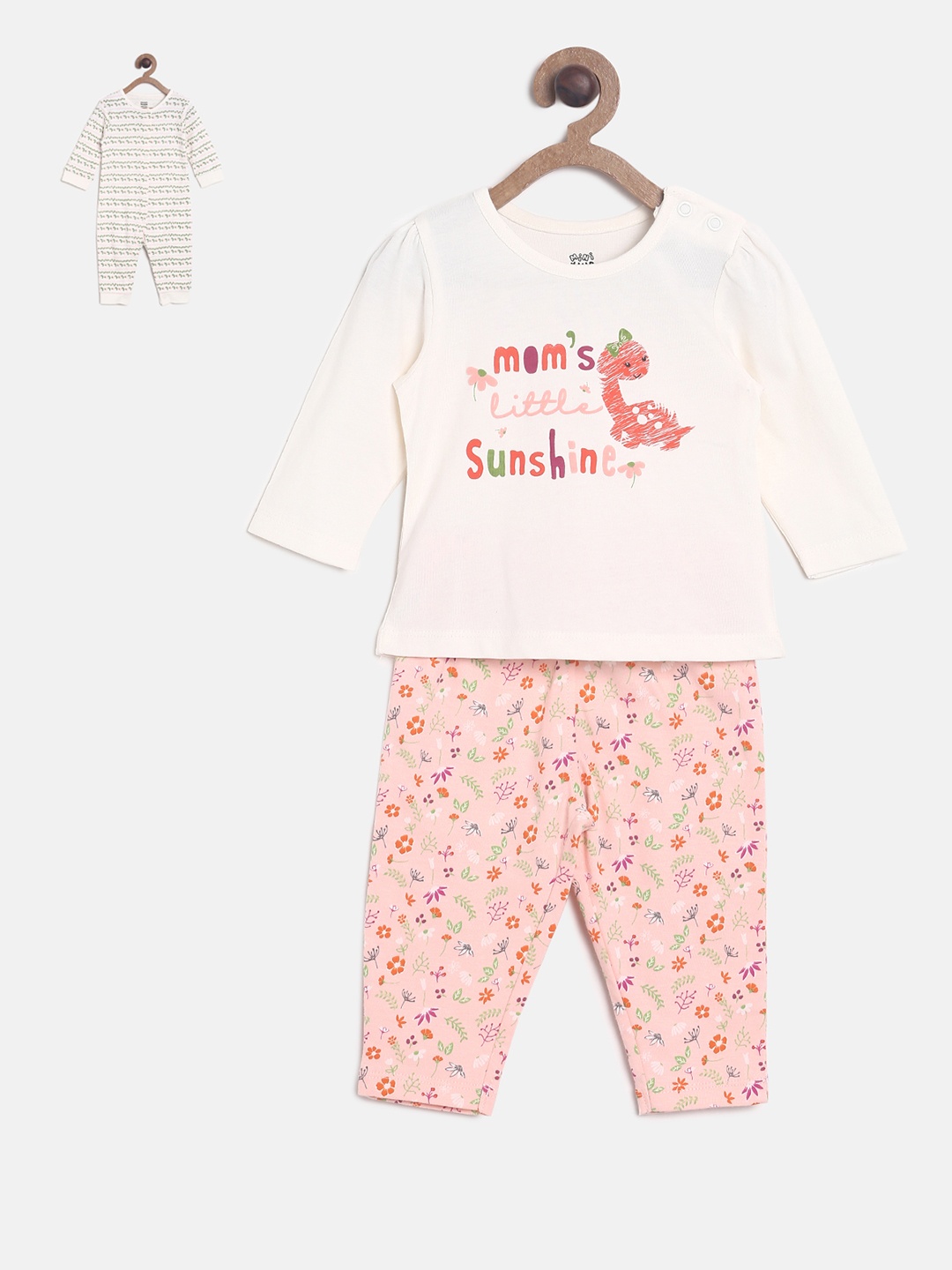 

MINI KLUB Girls Multicoloured Printed Clothing Set, Pink