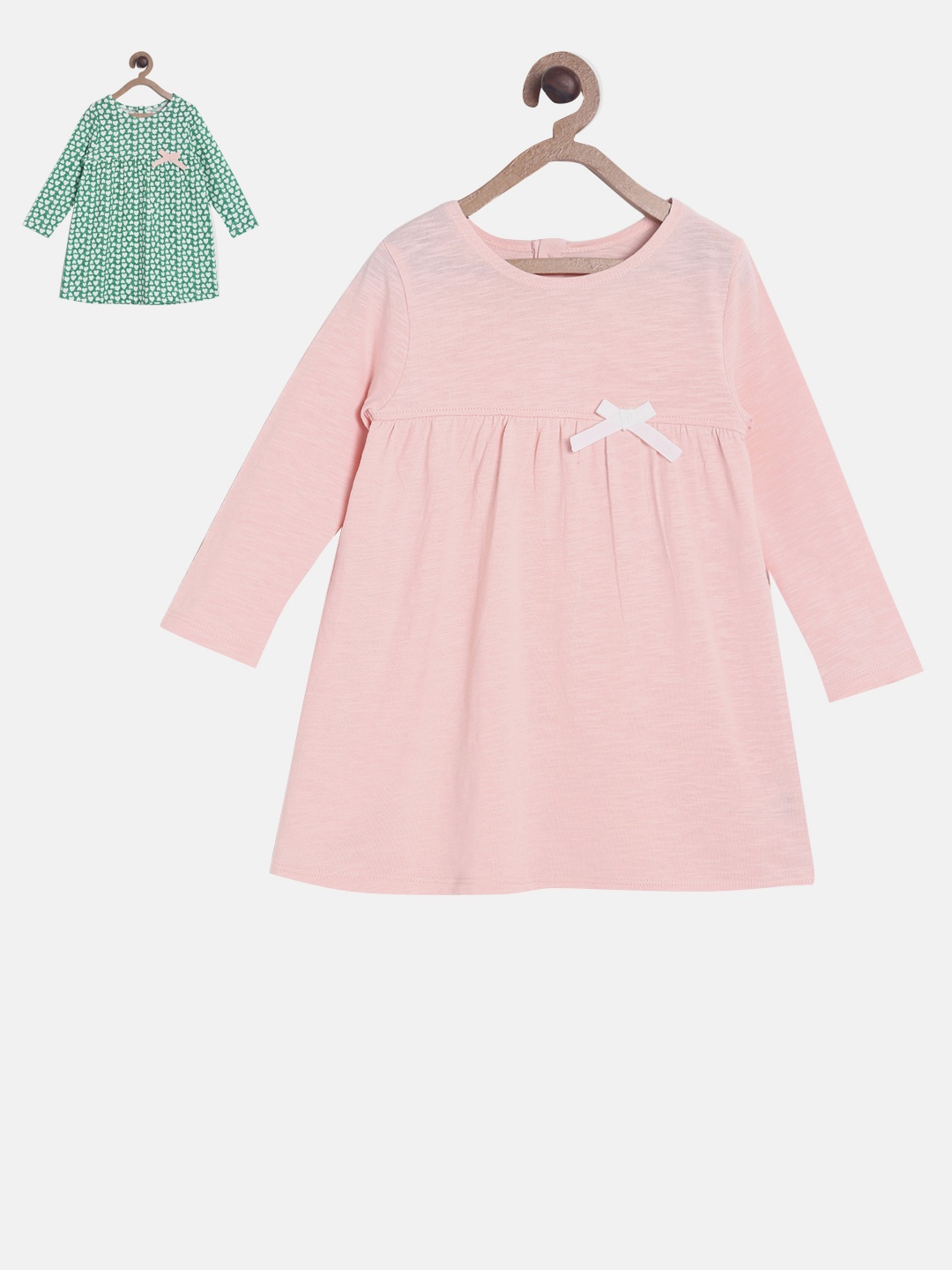 

MINI KLUB Girls Pack of 2 Fit and Flare Dresses, Green